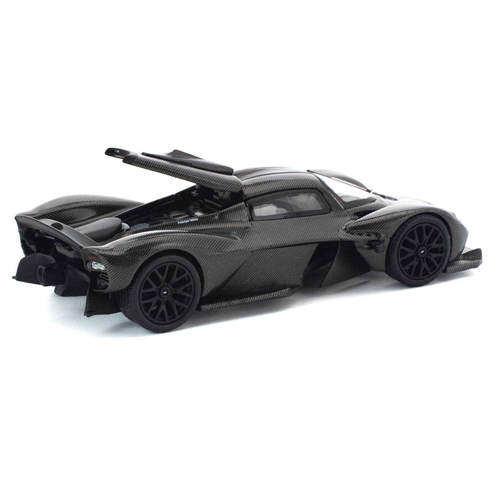 Alt View 2. Pop Race - Aston Martin Valkyrie Carbon Fiber 1/64 Diecast Model Car by Pop Race.