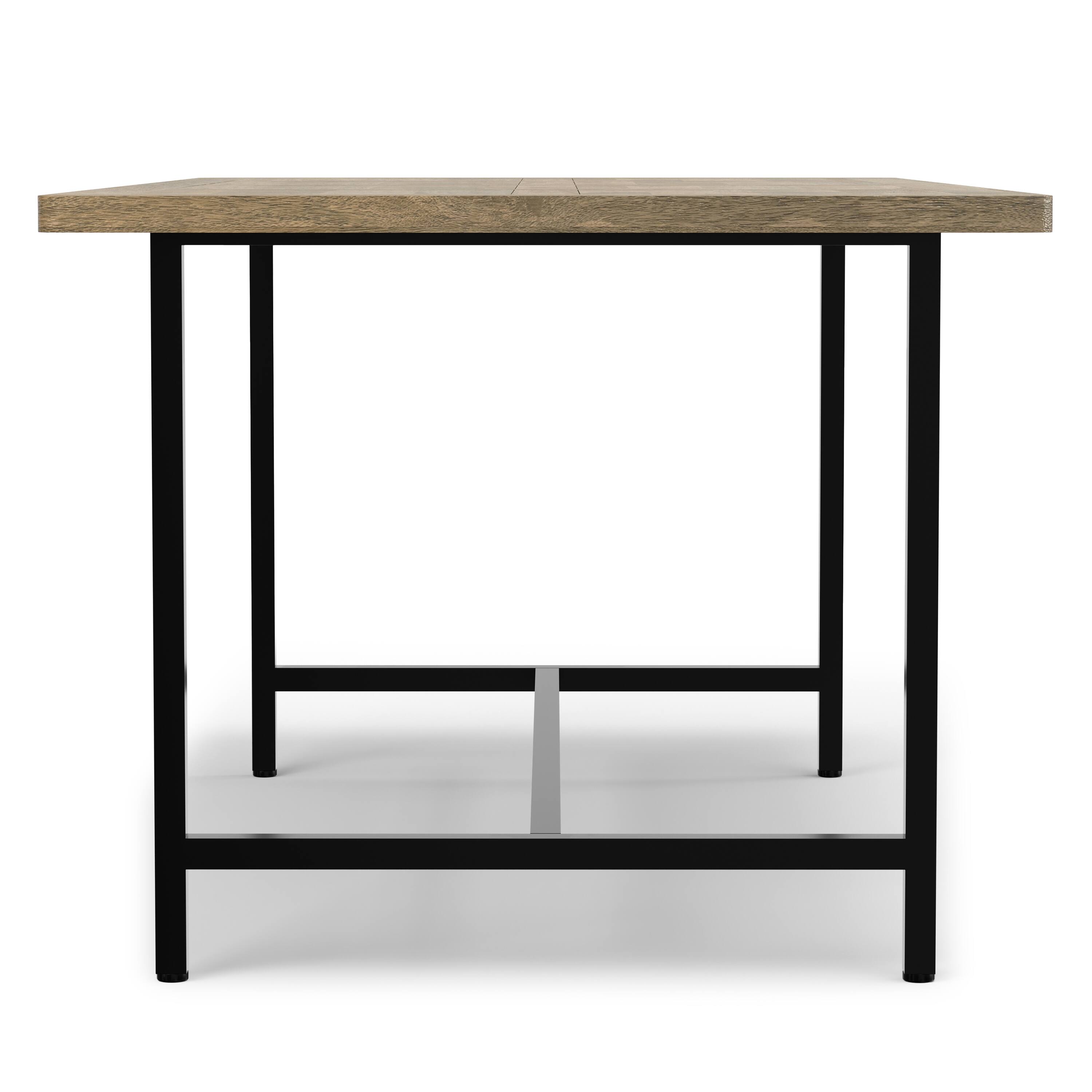 Alt View 1. Simpli Home - Campbell 72 inch x 36 inch Rectangle Modern Industrial Dining Table in Grey Wash - Grey Wash.
