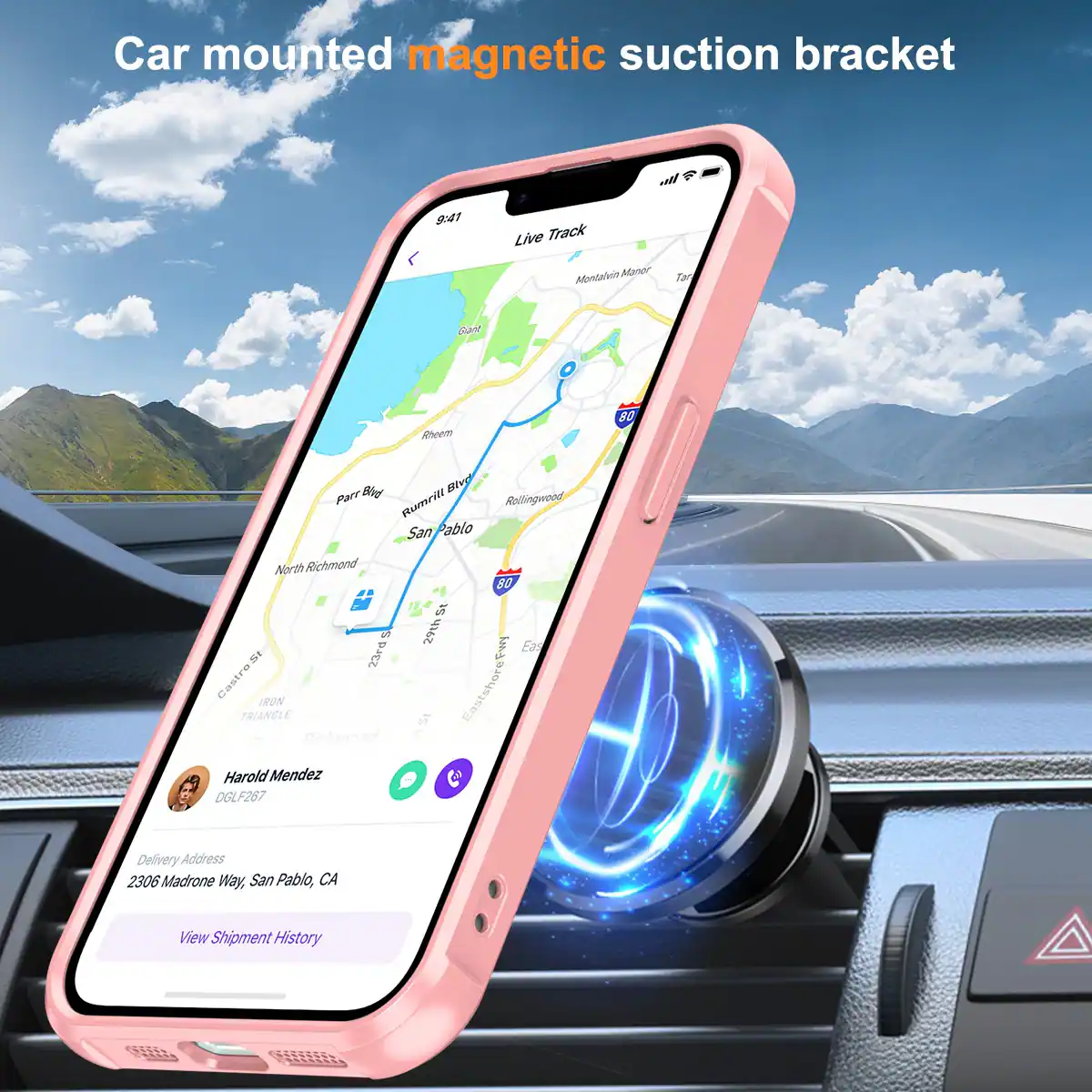 Car mounted magnetic suction bracket

9:41 Live Track

Abhiann Marde Tar Gare Rheere 80 Biy Bive Pare Rumrat San Pablo Rellingwood North Richmond 2f 2rd Castro IRON TRIANGLE Richmond Harold Mendez DGLF267 80 S 2908 Eat - St EastshorePury Delivery Address 2306 Madrone Way, San Pablo, CA View Shipment History