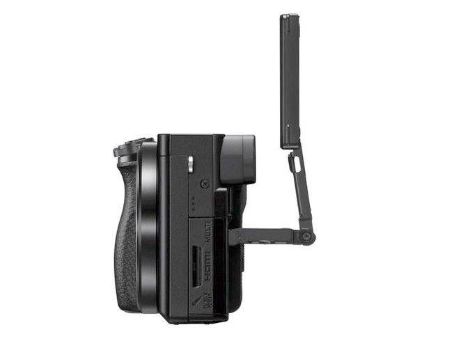 Alt View 3. Sony - Sony Alpha a6100 24.2MP Mirrorless Camera - Black (with 16-50mm Lens Kit) - Black.