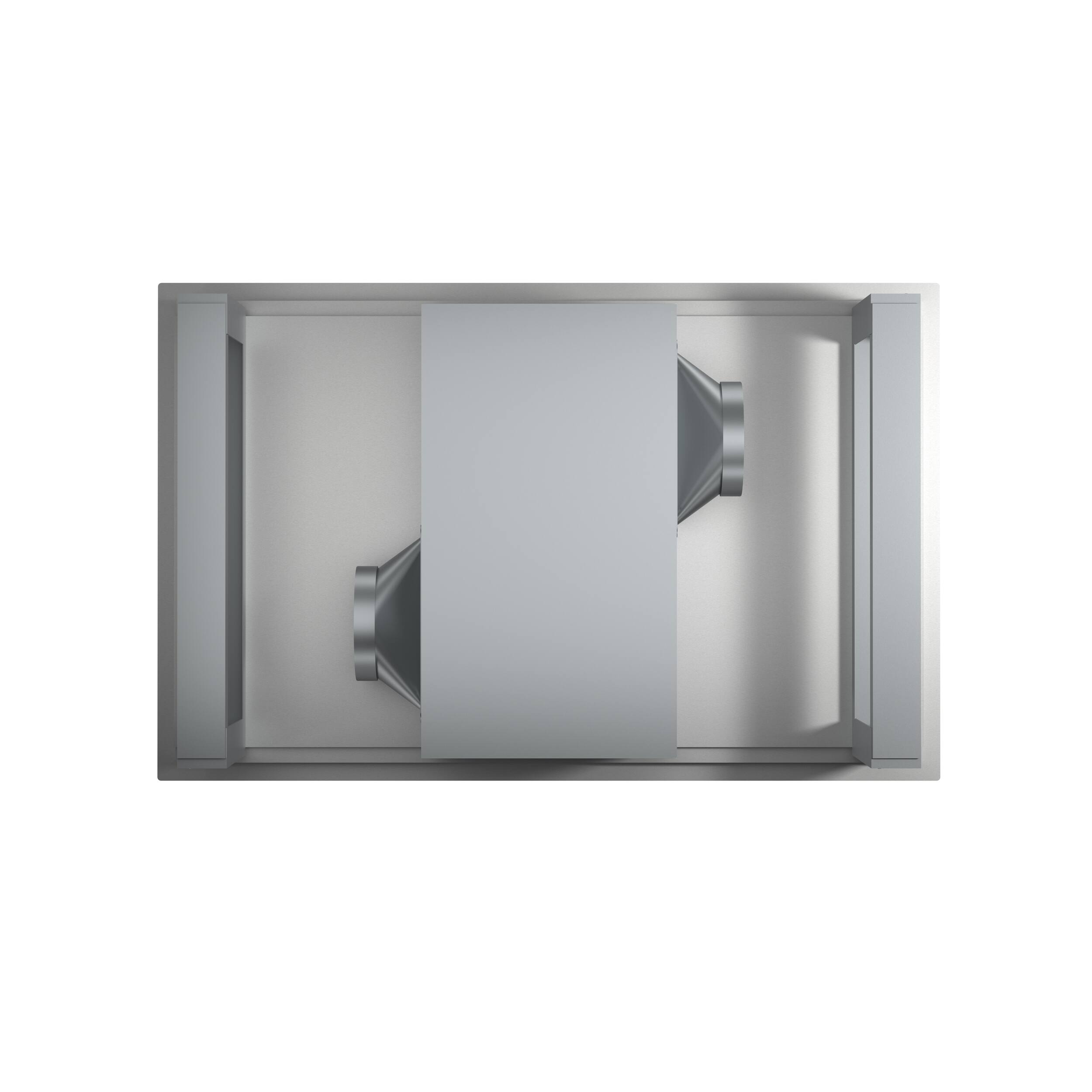 Back. Forno Appliances - Arezzo 44" Ceiling Range Hood with Perimetric Heat, Odor, Gases and Steam Air Capture - Stainless steel.