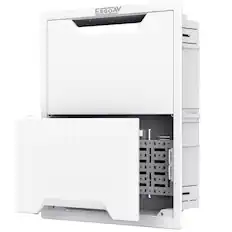 Front. ErgoAV - ErgoAV In Wall AV Accessory Box - White.
