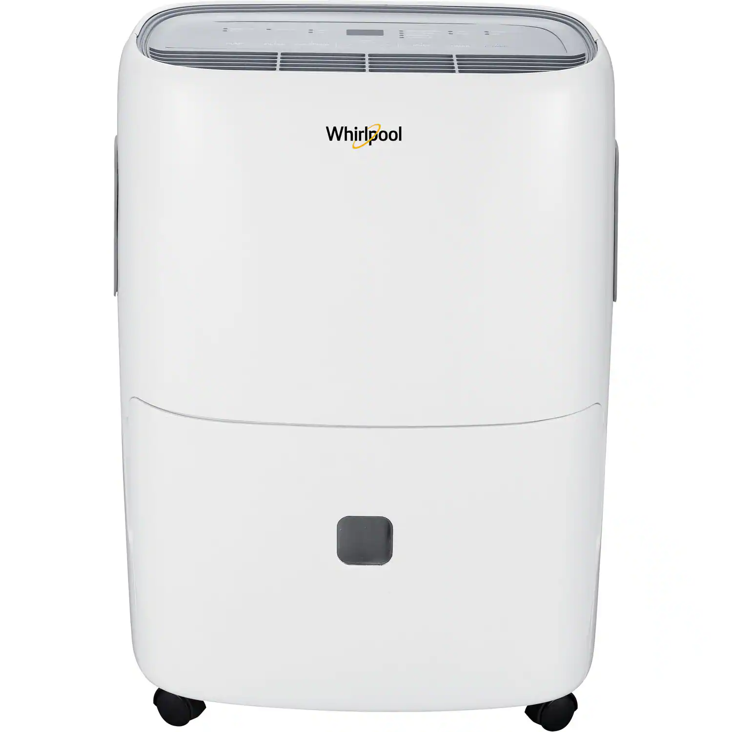 Front. Whirlpool - 50-Pint Energy Star Dehumidifier with Pump - White.
