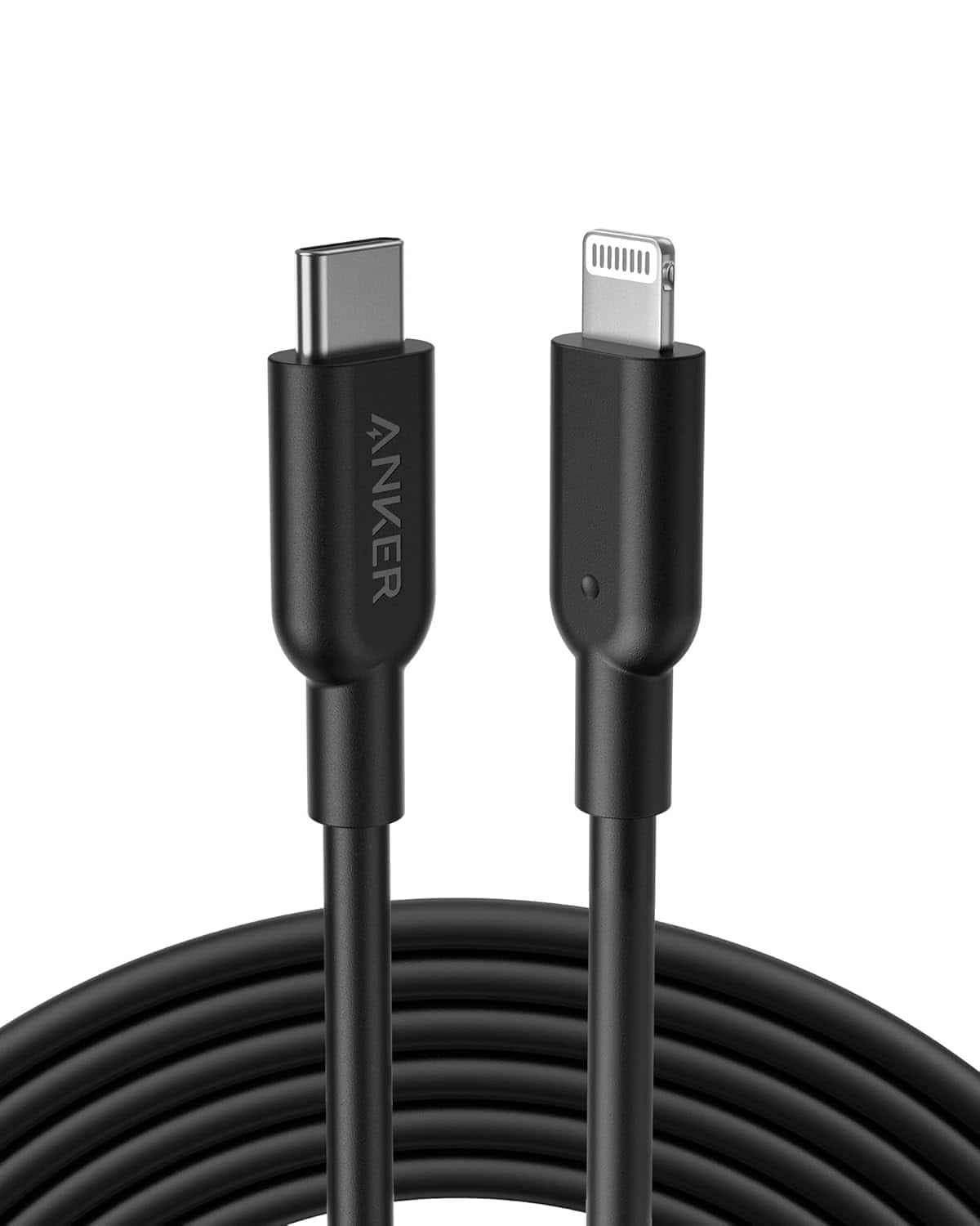 Anker - USB C to Lightning Cable (10ft) - Black