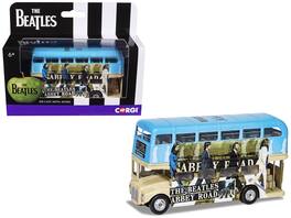 The Beatles London Double Decker Bus "Abbey Road" Blue and Beige Diecast Model Car by Corgi - Multi