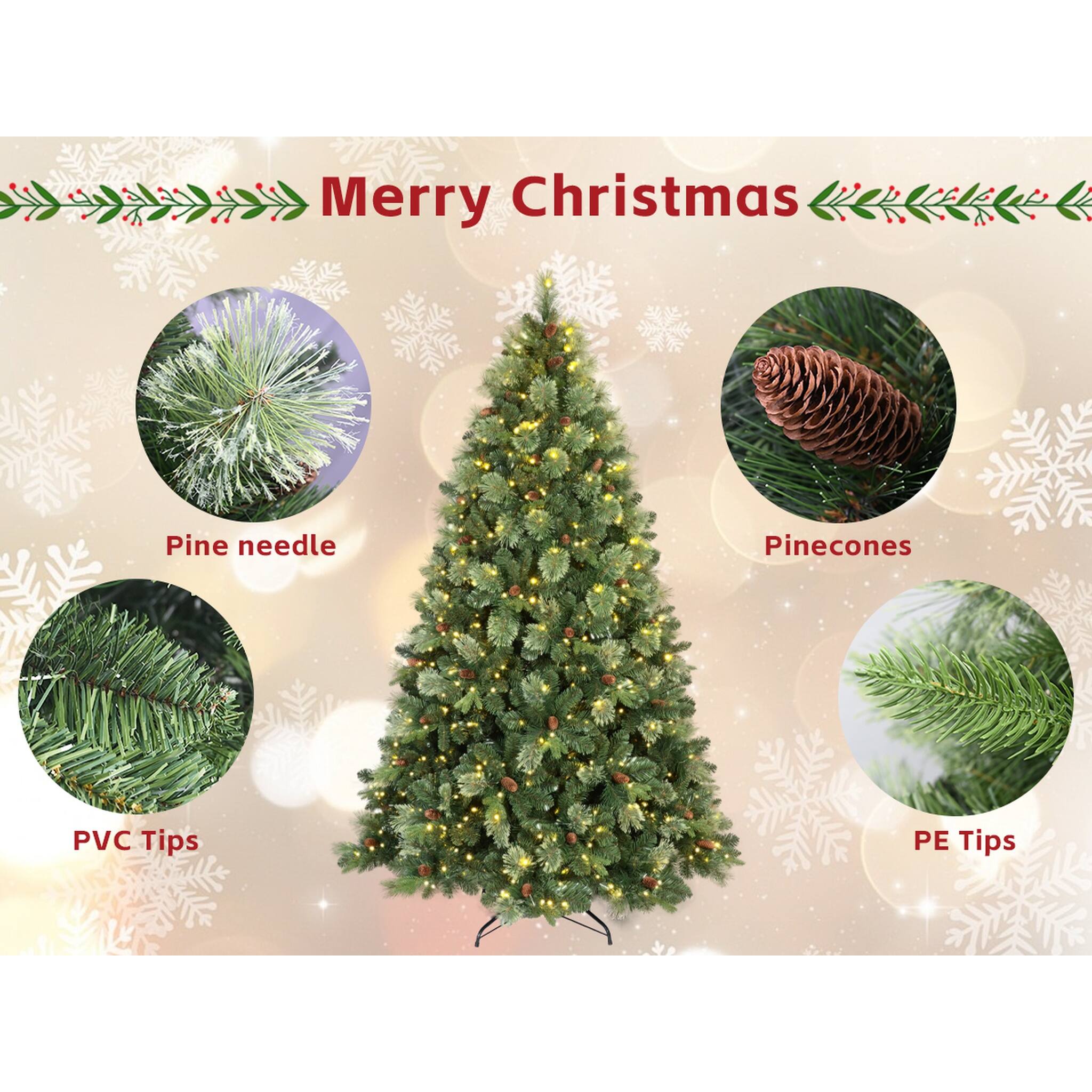 Merry Christmas

Pine needle
Pinecones
PVC Tips
PE Tips