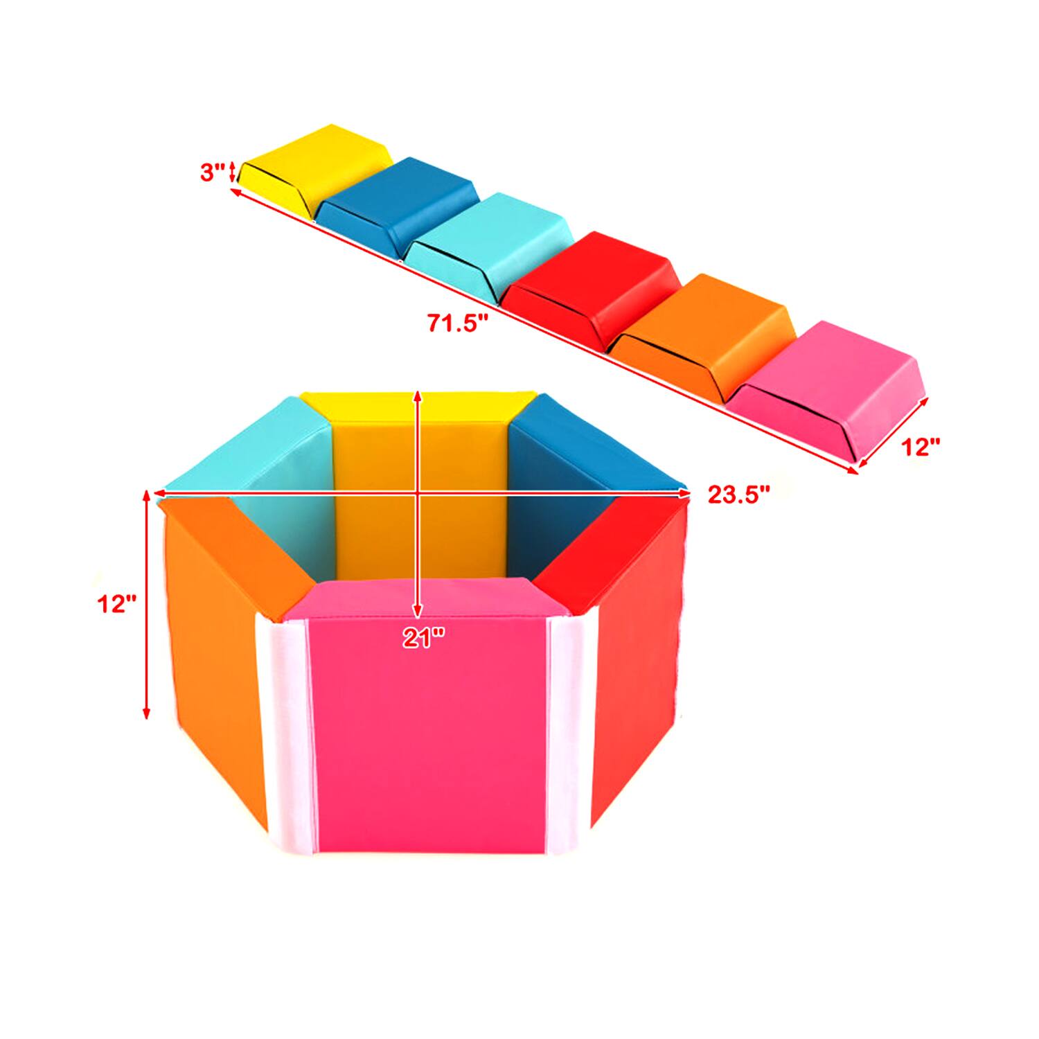 3" 71.5" 12" 23.5" 12" 21"