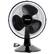 Front. Impress - Impress 12 Inch 3 Speed Oscillating Table Fan in Black - Black.