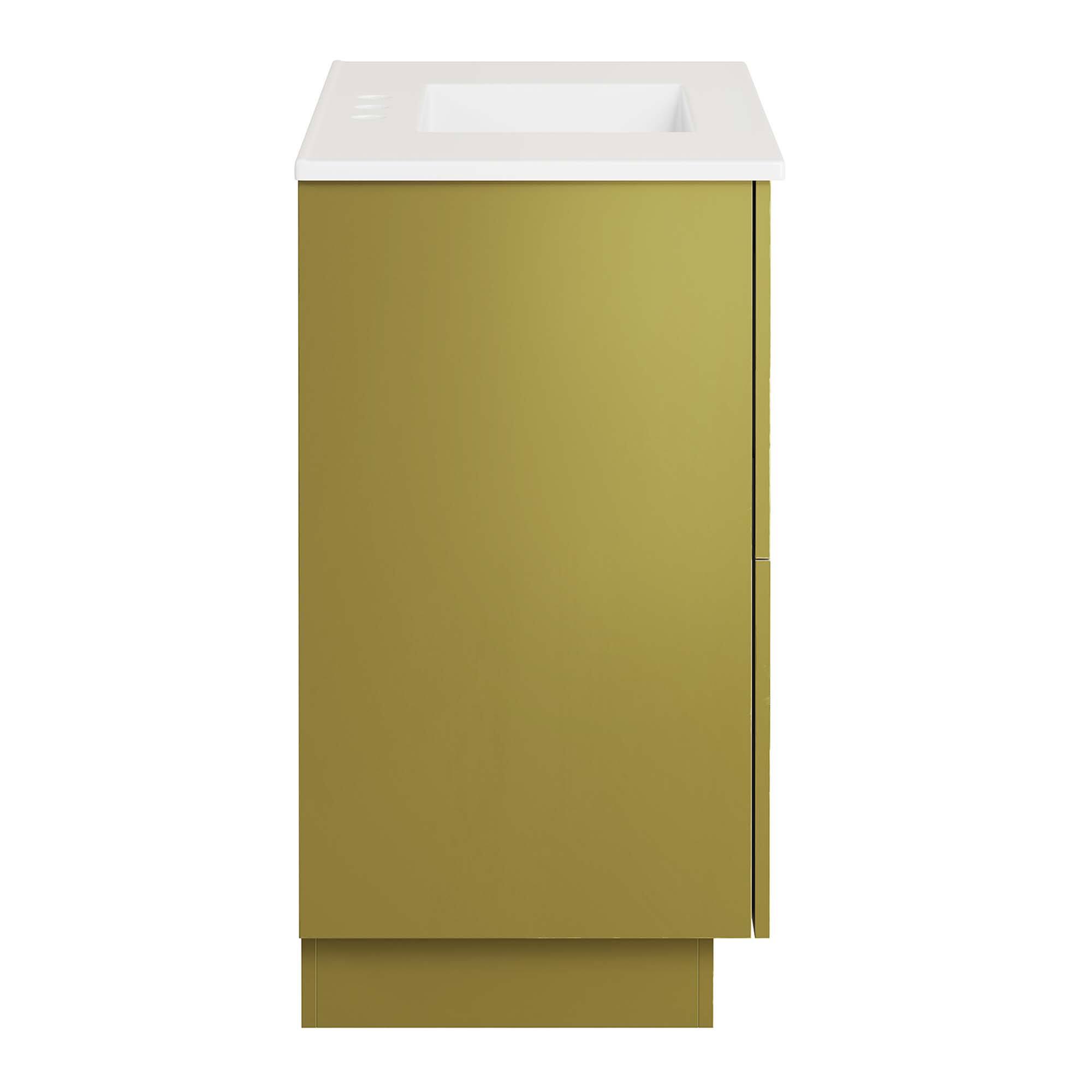 Alt View 2. Modway - Quantum Bathroom Vanity Basin Included by Modway - White Gold.