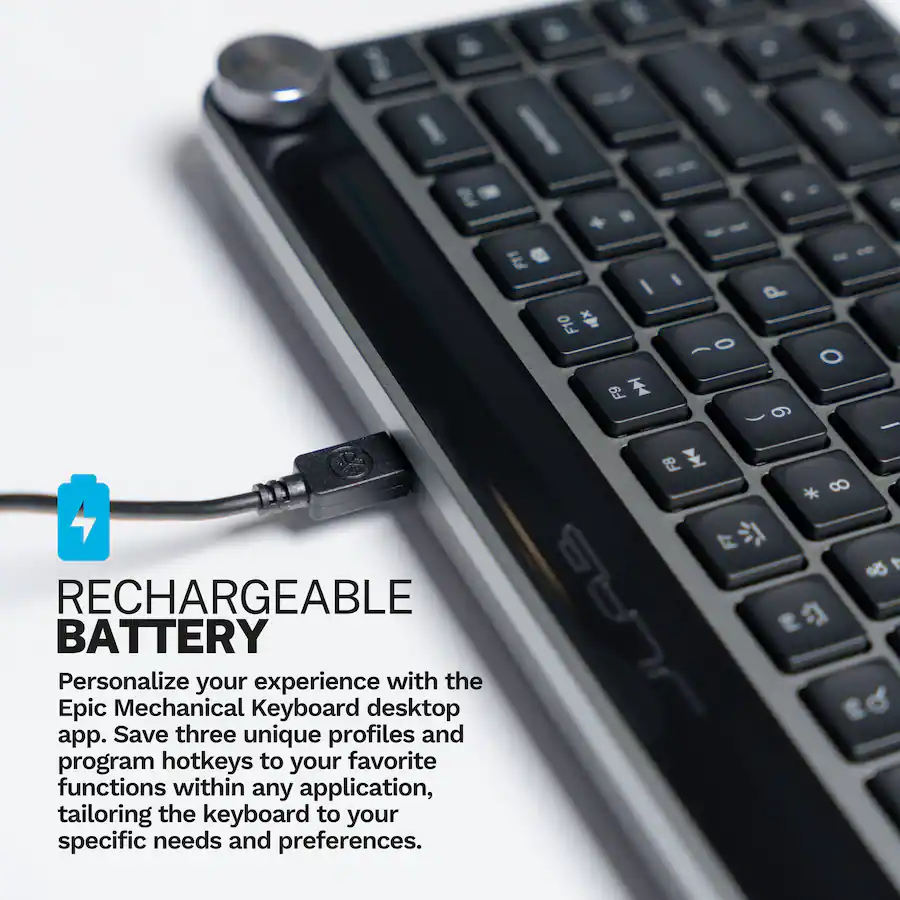 JLab Epic Mini Advanced Multi Device Wireless Keyboard Black ...