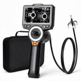 VEVOR - 4-Way Articulating Endoscope with Light, True 1080P HD Industrial Borescope Inspection Camera with 0.24-inch Slim - Black