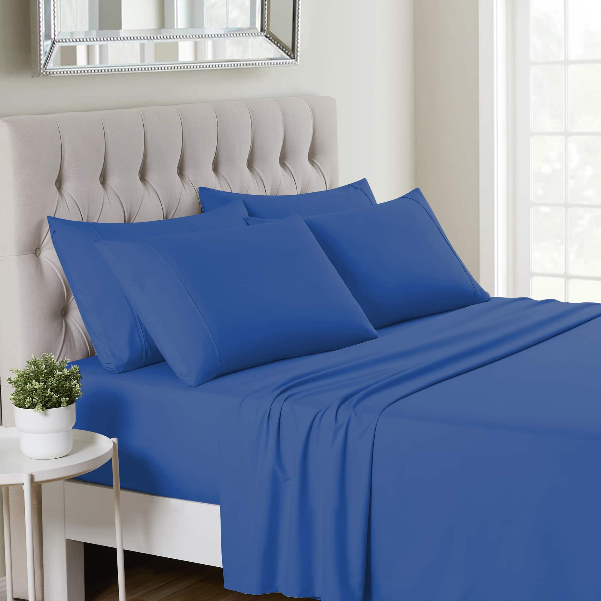 Sweet Home Collection - Deluxe Microfiber Sheet Set with Bonus Pillowcases, Ultra Soft 1500 Series, Twin - Royal Blue