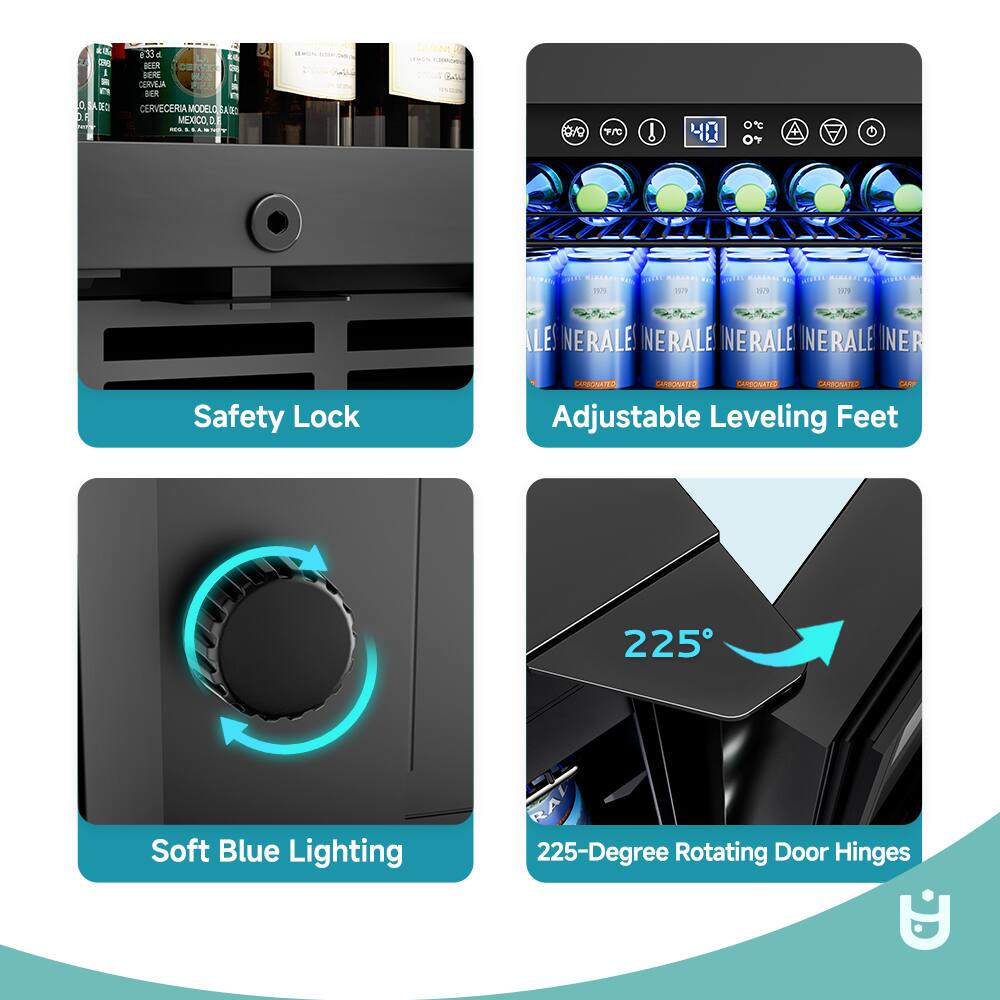 CNO 1 - ADE  
4334 n KR GERYE DE DR BLAS 1 CERVIA FNA  
DR I CERVECERIA MODELOGAE AD OODM  
31 - MNNE m Hm e  

temon2 -  

- 0/D T/C I 40 A . 2 CAE I 20 C..N F 2AE ..... K DER BIRAEIT STERL - n 2 P  

LES NE RALE. INE RALE NE RALE NERALE INER  

Safety Lock  
CARBONASO CARBONATEO CARECATIO CARBORATIO  

LAPE Adjustable Leveling Feet  
225 Soft Blue Lighting  
225-Degree Rotating Door Hinges