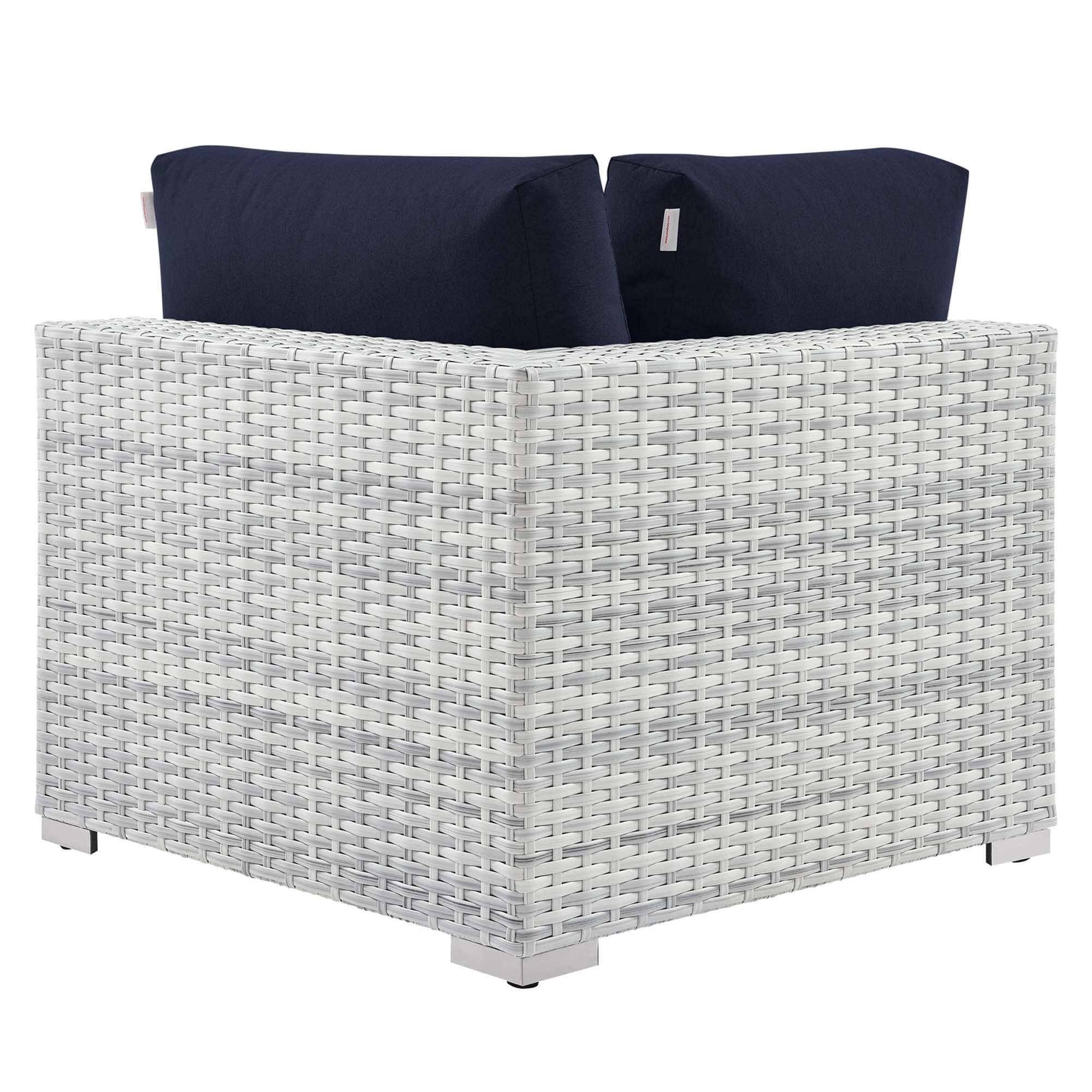 Alt View 2. Modway - Convene Outdoor Patio Corner Chair by Modway - Light Gray Navy.