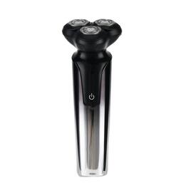 Cluzine - PRITECH Ergonomic Electric Razor for Men, 1200mAh Lithium Battery Professional Face Care Grooming Shaver for Gift - Black