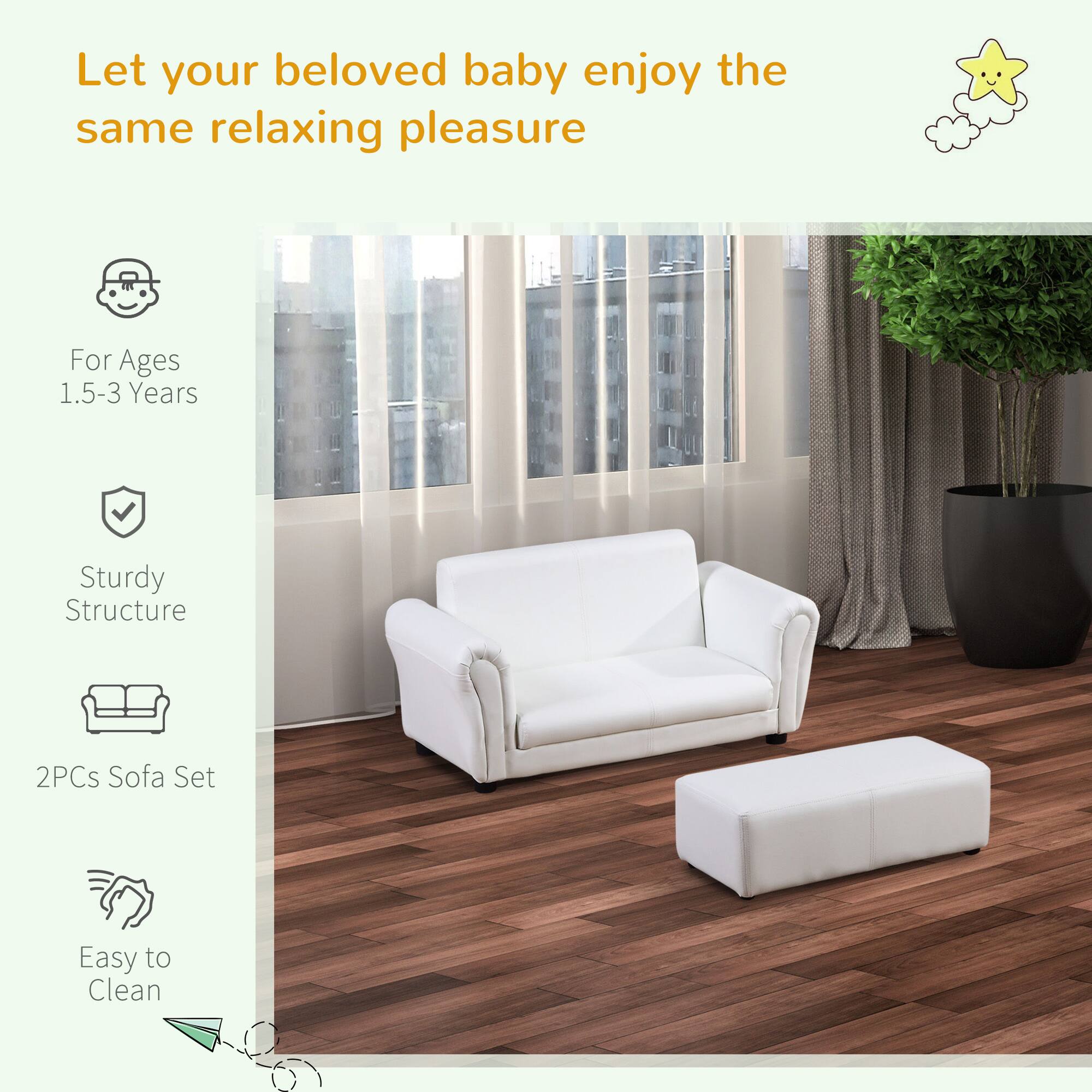 Let your beloved baby enjoy the same relaxing pleasure

- For Ages 1.5-3 Years
- Sturdy Structure
- 2PCs Sofa Set
- Easy to Clean