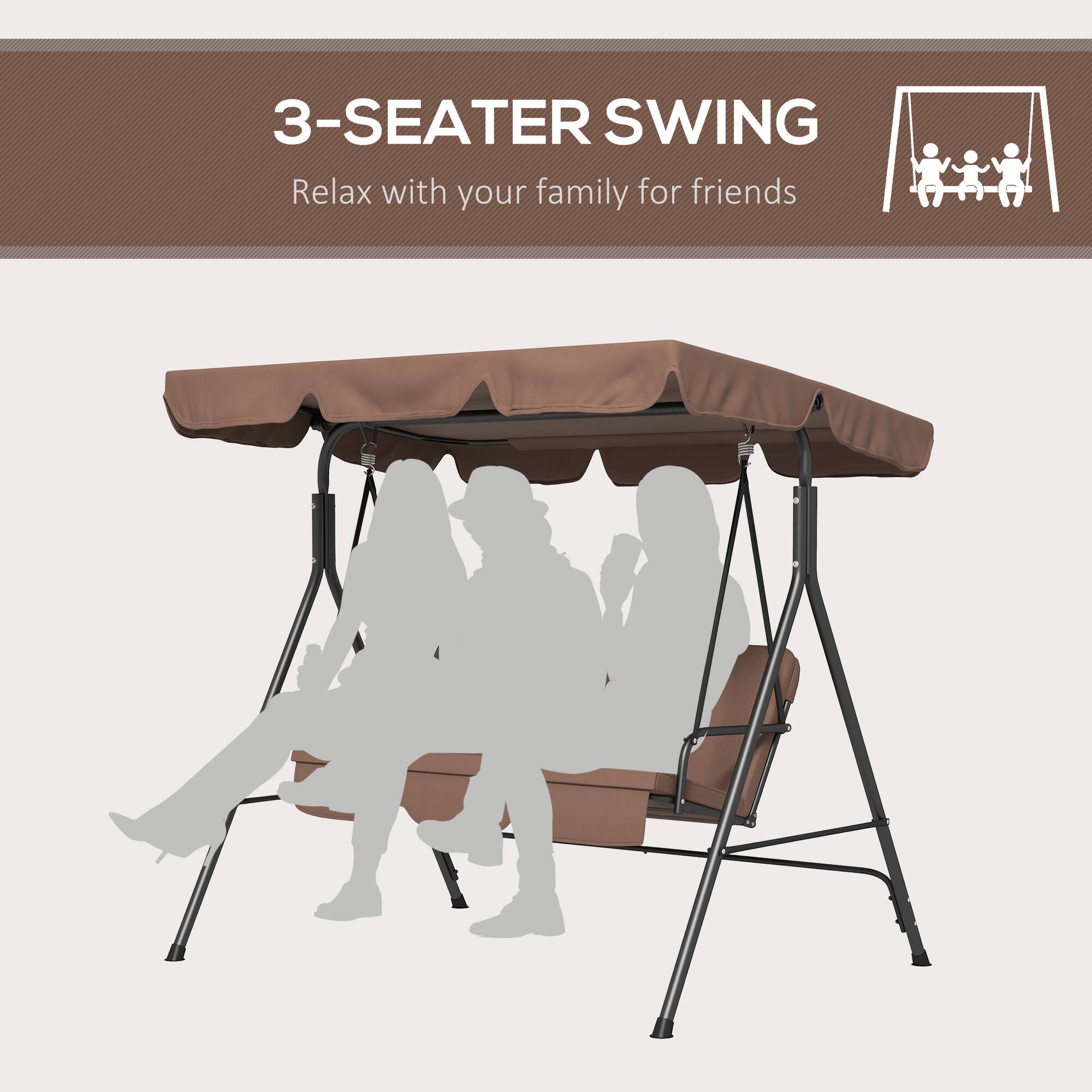 3-SEATER SWING
Relax with your family for friends