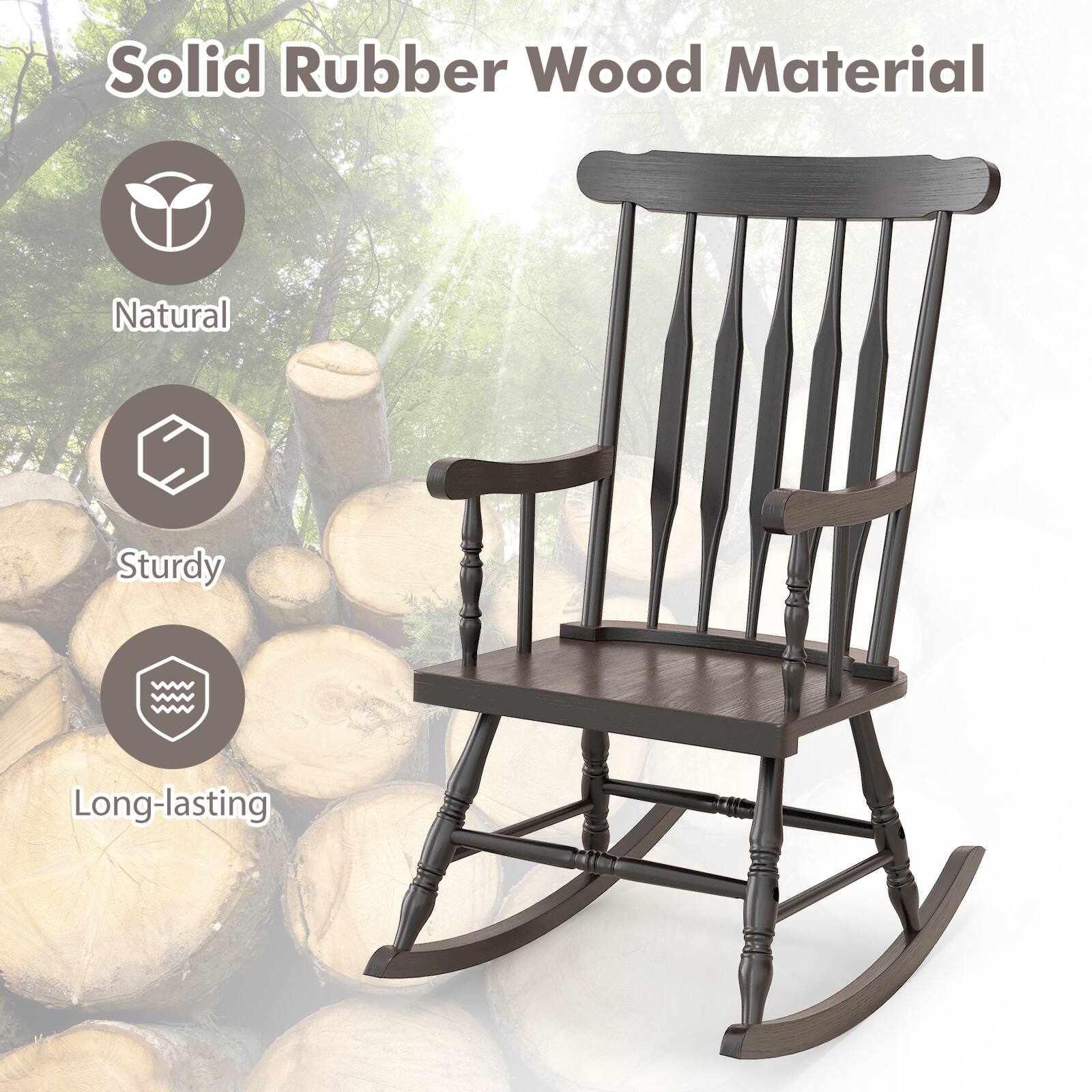 Solid Rubber Wood Material

- Natural
- Sturdy
- Long-lasting