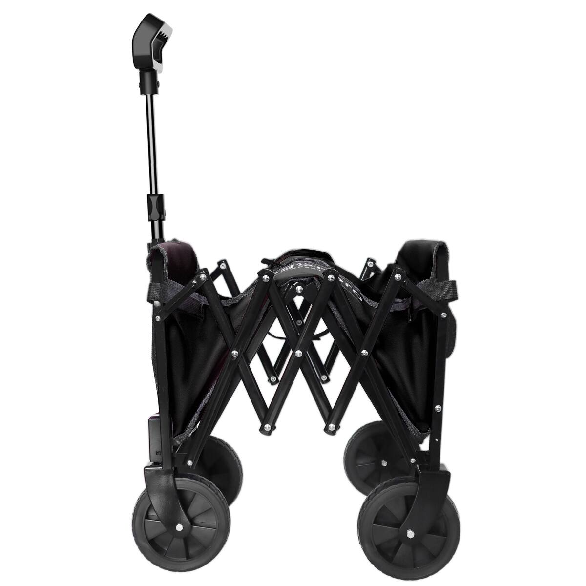 Alt View 9. Loheer - Loheer Expandable Dual Layer Utility Wagon Cart, Heavy Duty Steel Frame, Folding Wagon for Camping and Shopping.