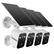 Front. Defender - Defender Solar Powered 4K AI Everwatch Wireless Security Camera with 3W Solar Panel, AI Detection, 4 Pack - white.
