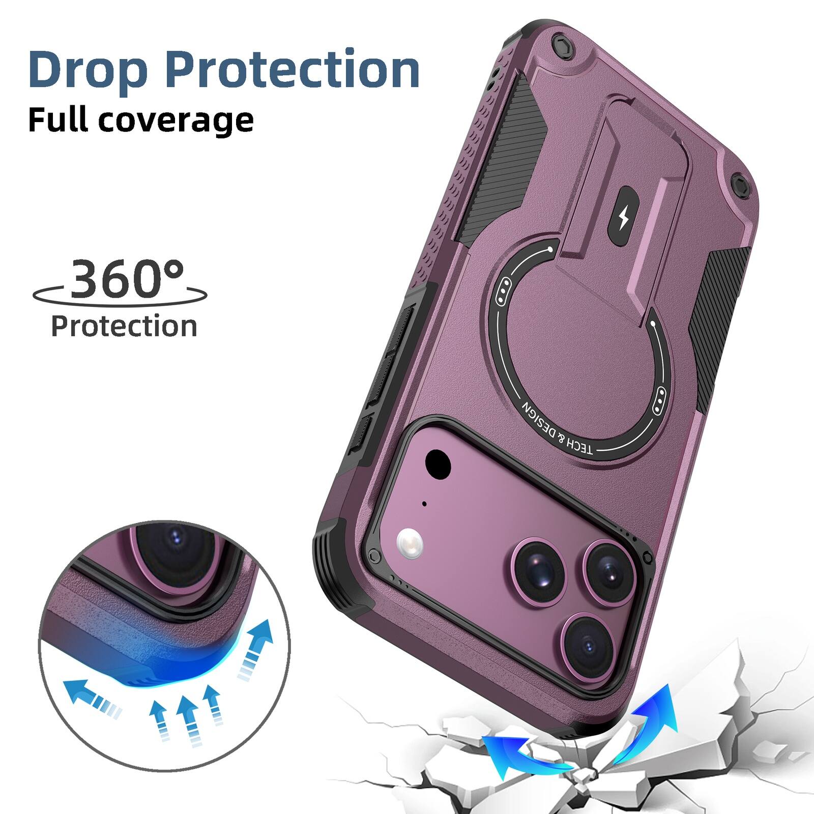 Drop Protection  
Full coverage  
360° Protection  
DESIGN & TECH