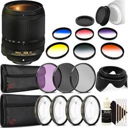 AF-S DX NIKKOR 18-140mm Lens for Nikon DSLR Cameras w/ Accessories - International Version - Black