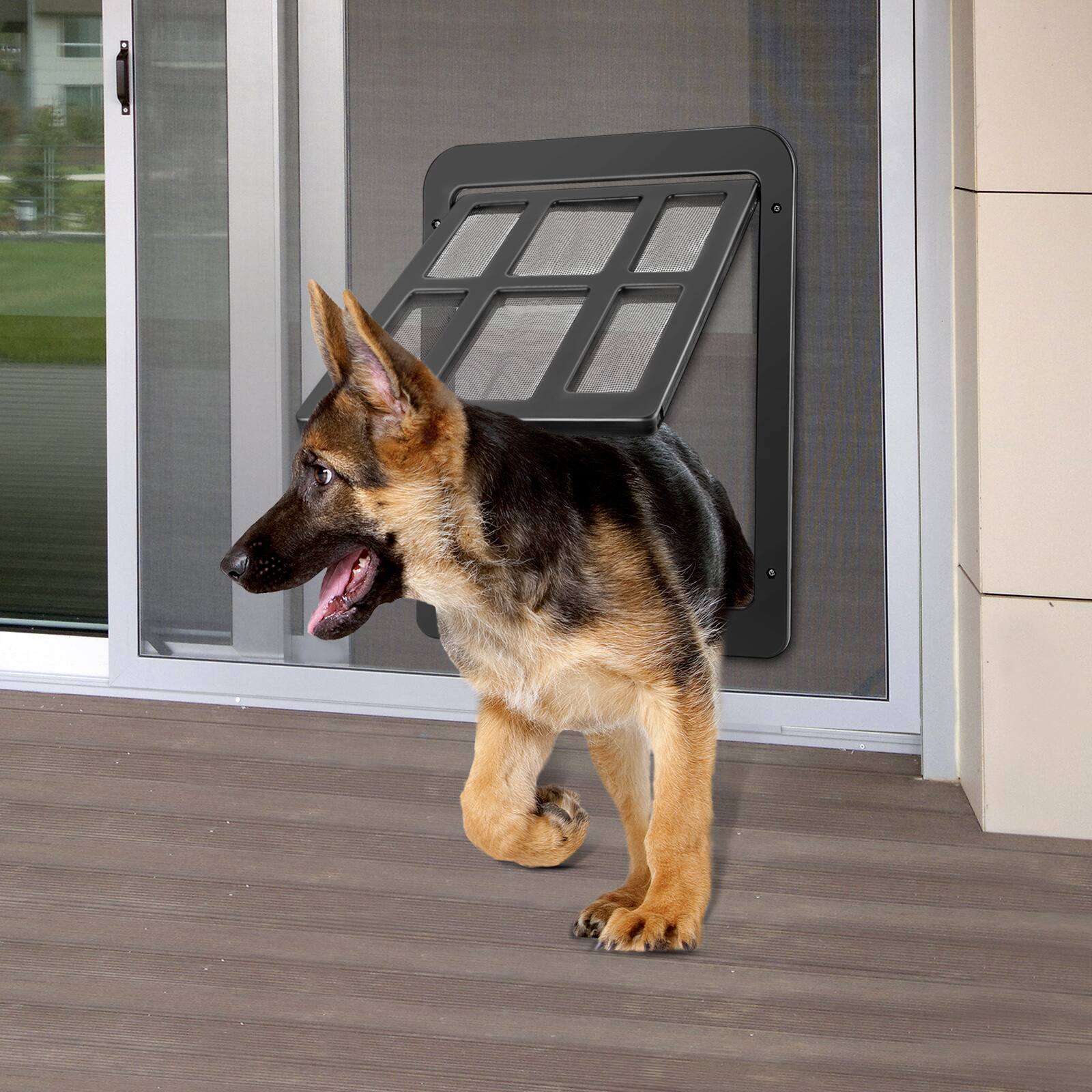 Alt View 1. Ownpets - Screen Door Lockable Magnetic Self-Closing for Dogs Cats, Black.