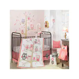 AFG Baby Furniture - Family Tree 5-Piece Bedding Set - Pink