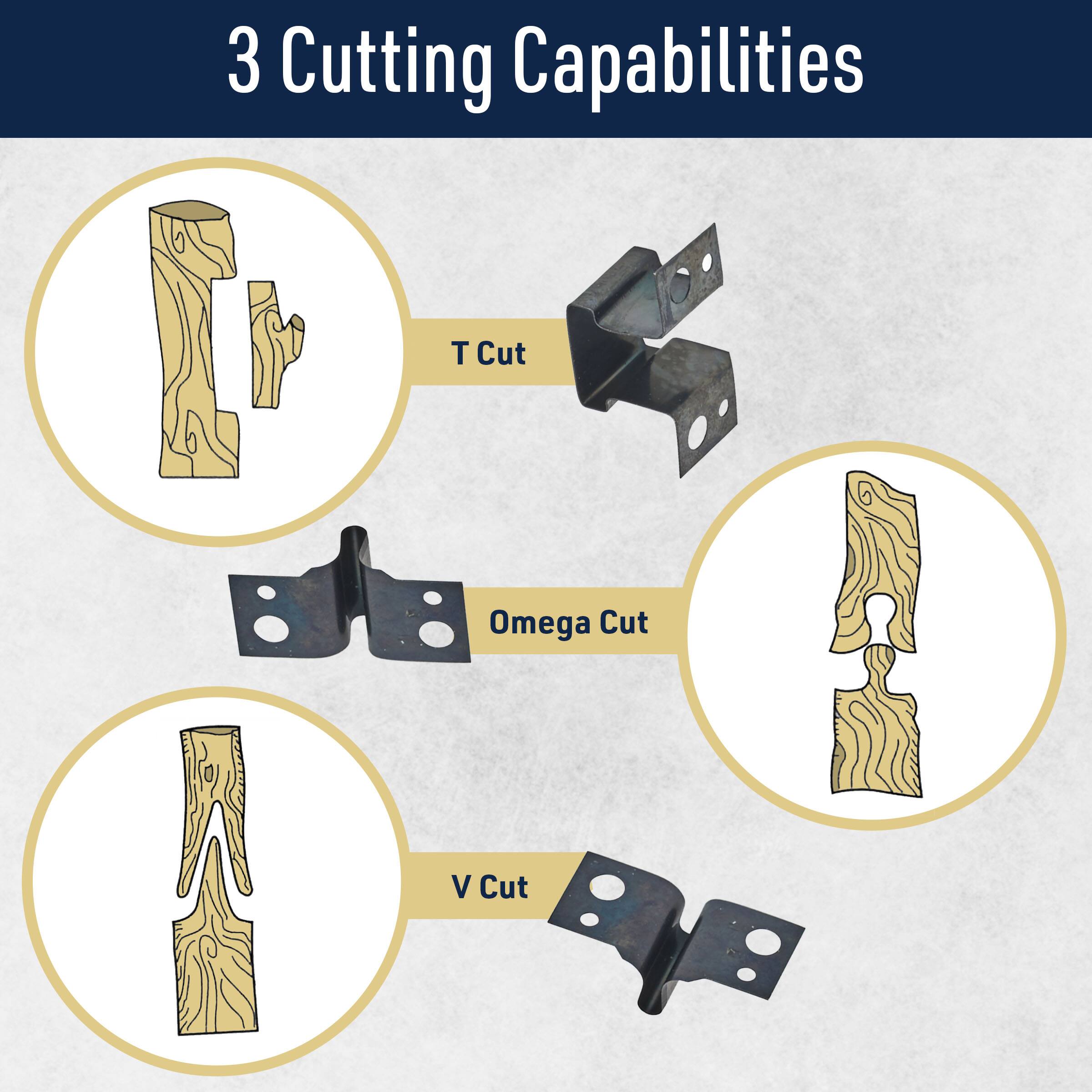 3 Cutting Capabilities

- T Cut
- Omega Cut
- V Cut