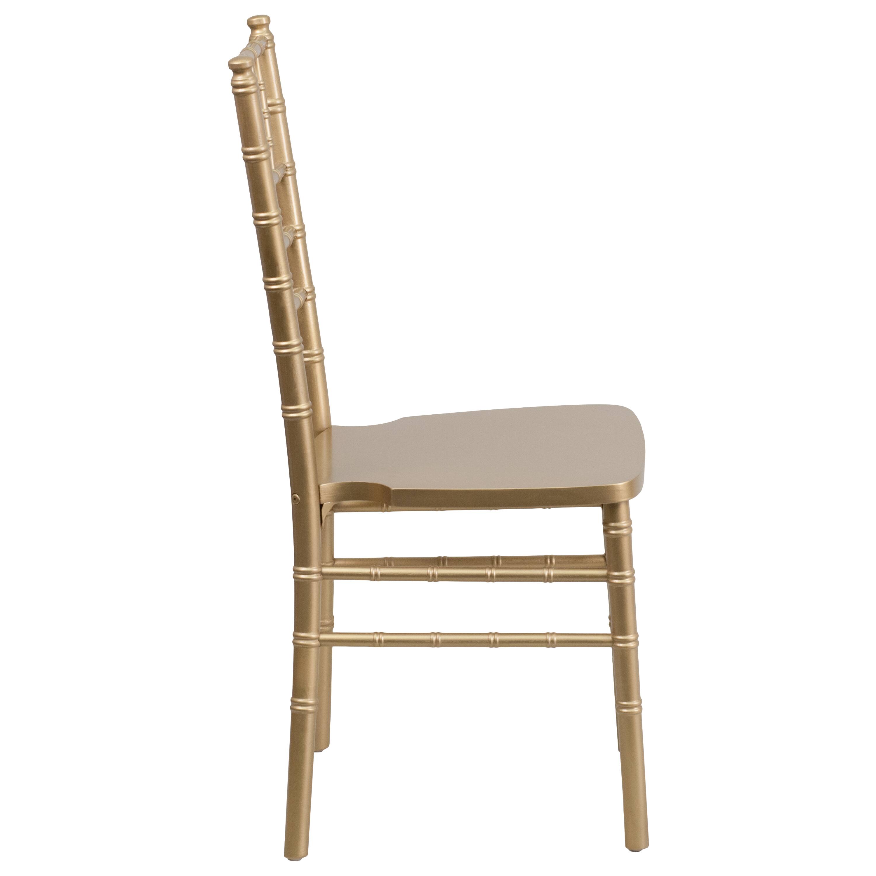 Alt View 6. Emma + Oliver - Wedding & Event Wood Chiavari Dining Chair - Gold.