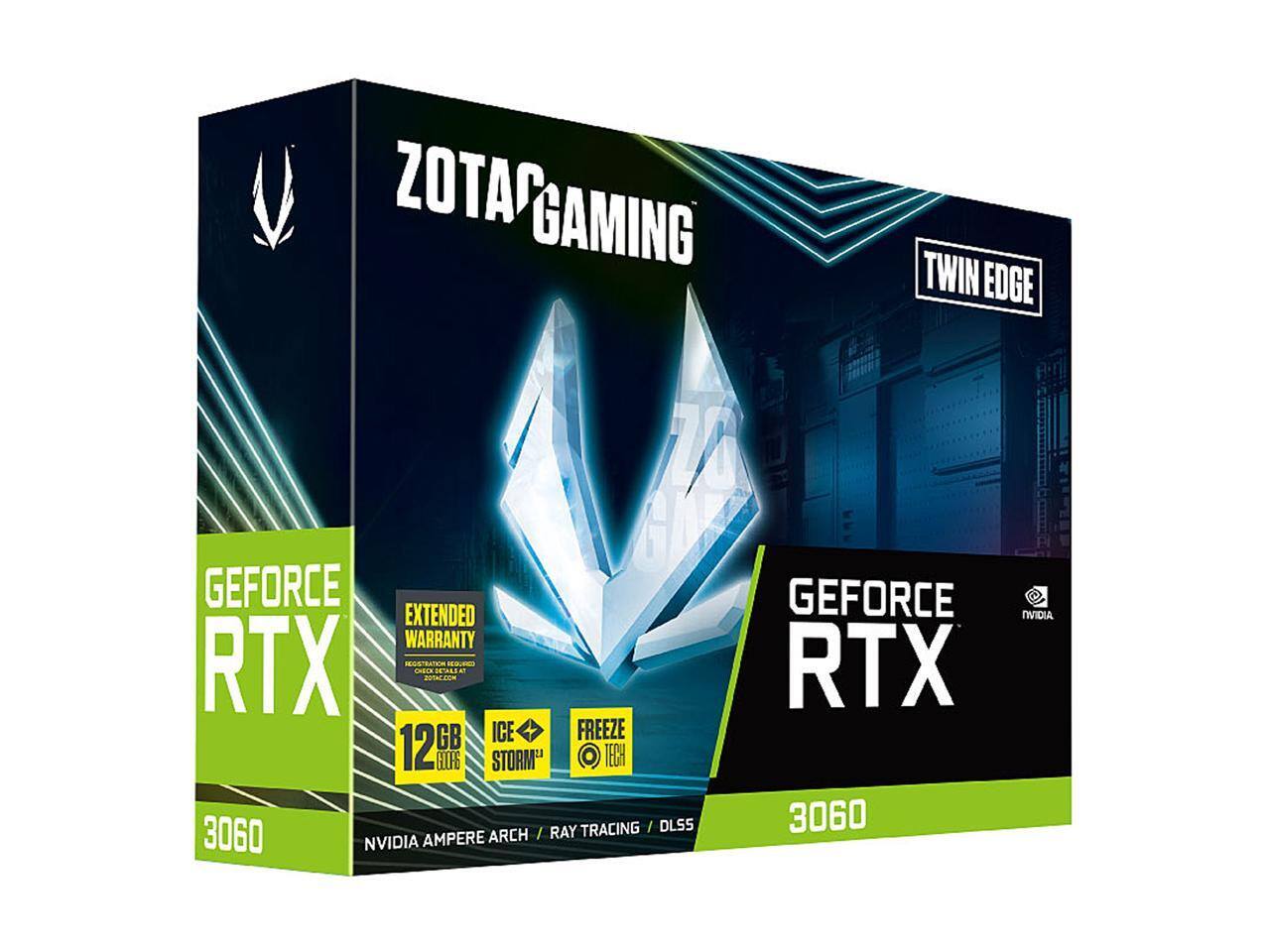 T*E様 ZOTAC GeForce RTX 3060 12GB Twin Ed ZOTAC GAMING RTX 3060 Twin Edge 12GB GDDR6 192 bit 15 Gbps PCIe