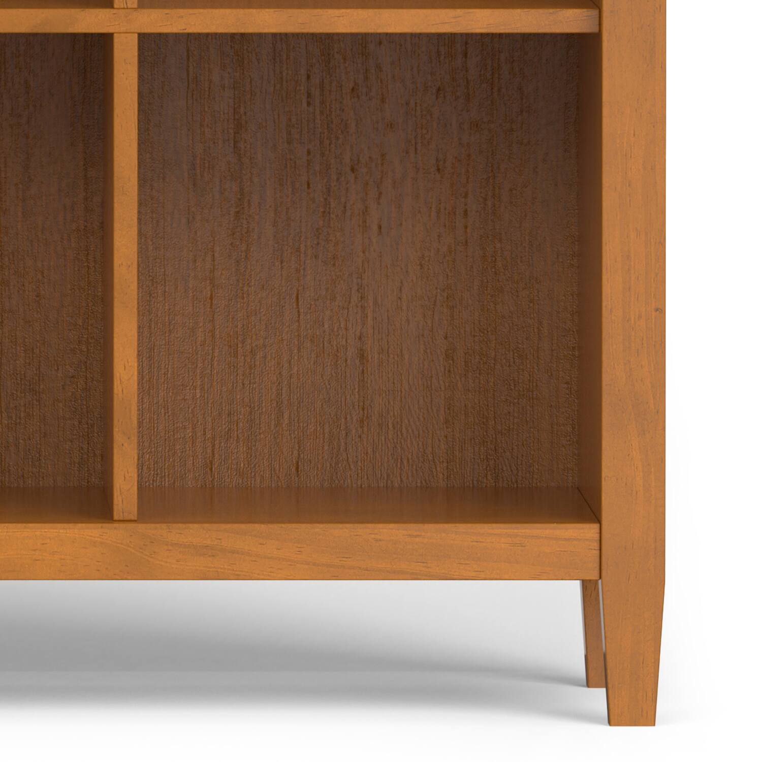 Alt View 4. Simpli Home - Warm Shaker SOLID WOOD 48 inch x 57 inch Transitional 12 Cube Storage in Light Golden Brown - Light Golden Brown.