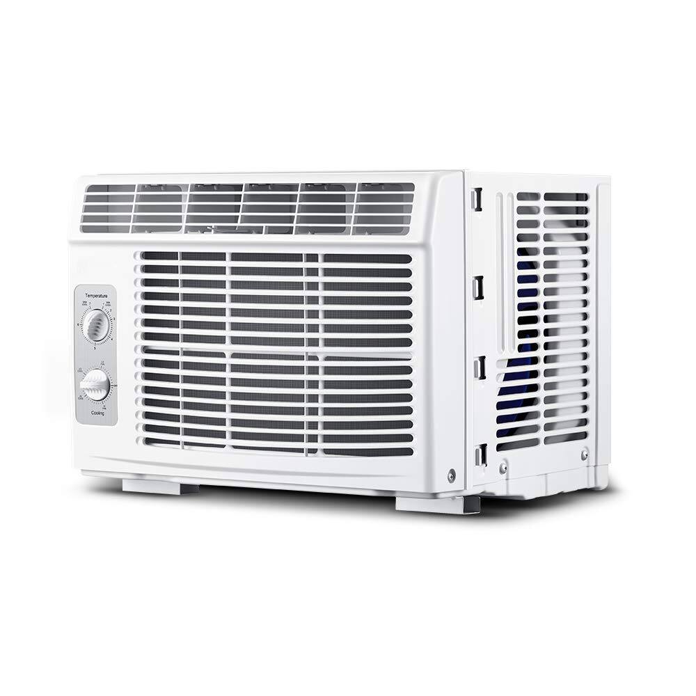 Alt View 6. GlowWise - 5,000 BTU Small Window Air Conditioner - Cool up to 150 Sq. Ft. with Easy-to-Use Mechanical Controls and Reusable Filter - White.
