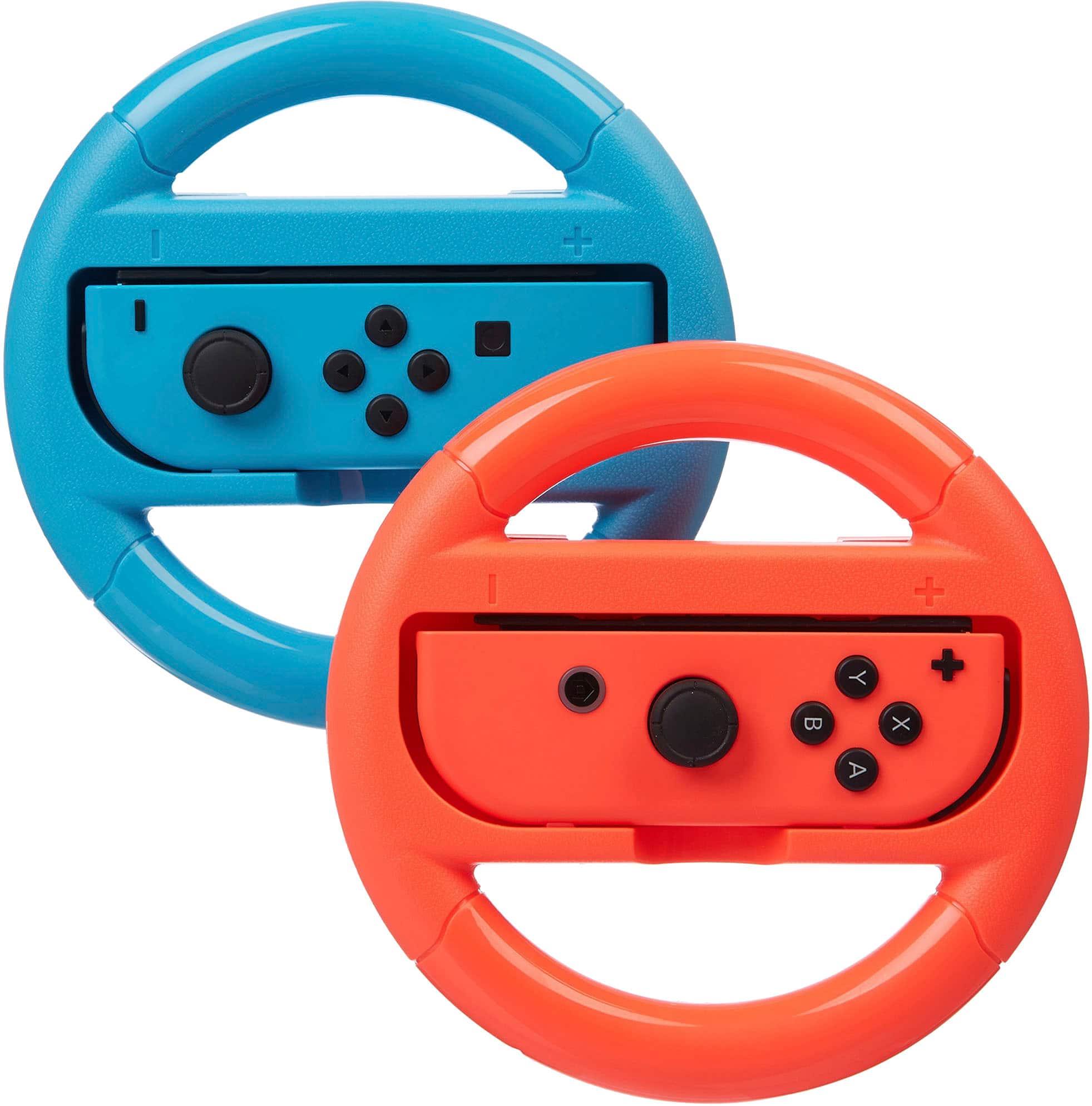 Angle. NEXT - Joy-Con Racing Wheel Two Pack For Nintendo Switch & Switch OLED - Red/Blue.