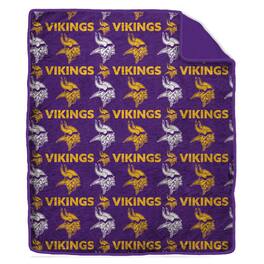 Pegasus - Minnesota Vikings Tonal Wordmark 60" x 70" Faux Fur Blanket - Multicolor