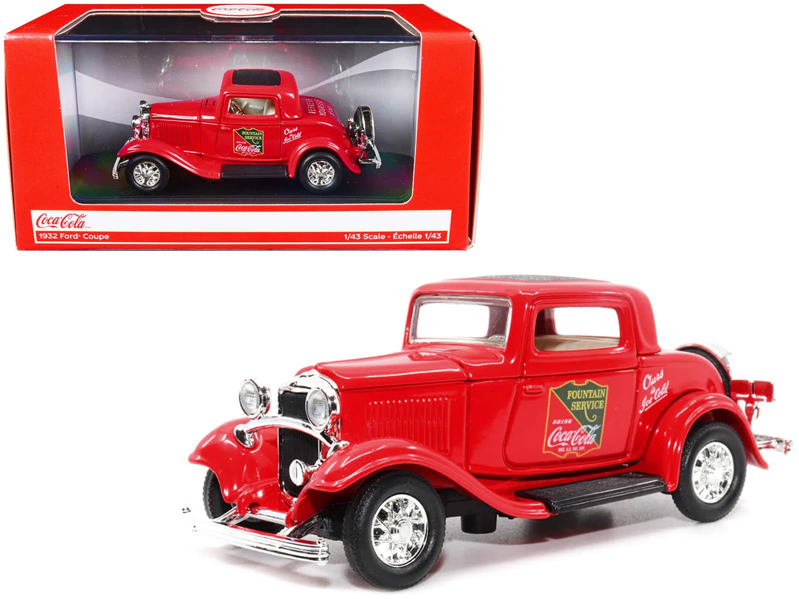 "Motorcity Classics - 1932 Ford Coupe ""Coca-Cola"" Red with Black Top 1/43 Diecast Model Car by Motor City Classics" price history on PriceWatchPro