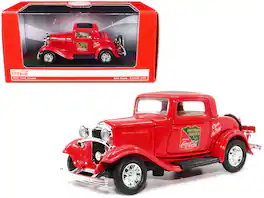 Motorcity Classics - 1932 Ford Coupe "Coca-Cola" Top 1/43 Diecast Model Car by Motor City Classics - Red with Black