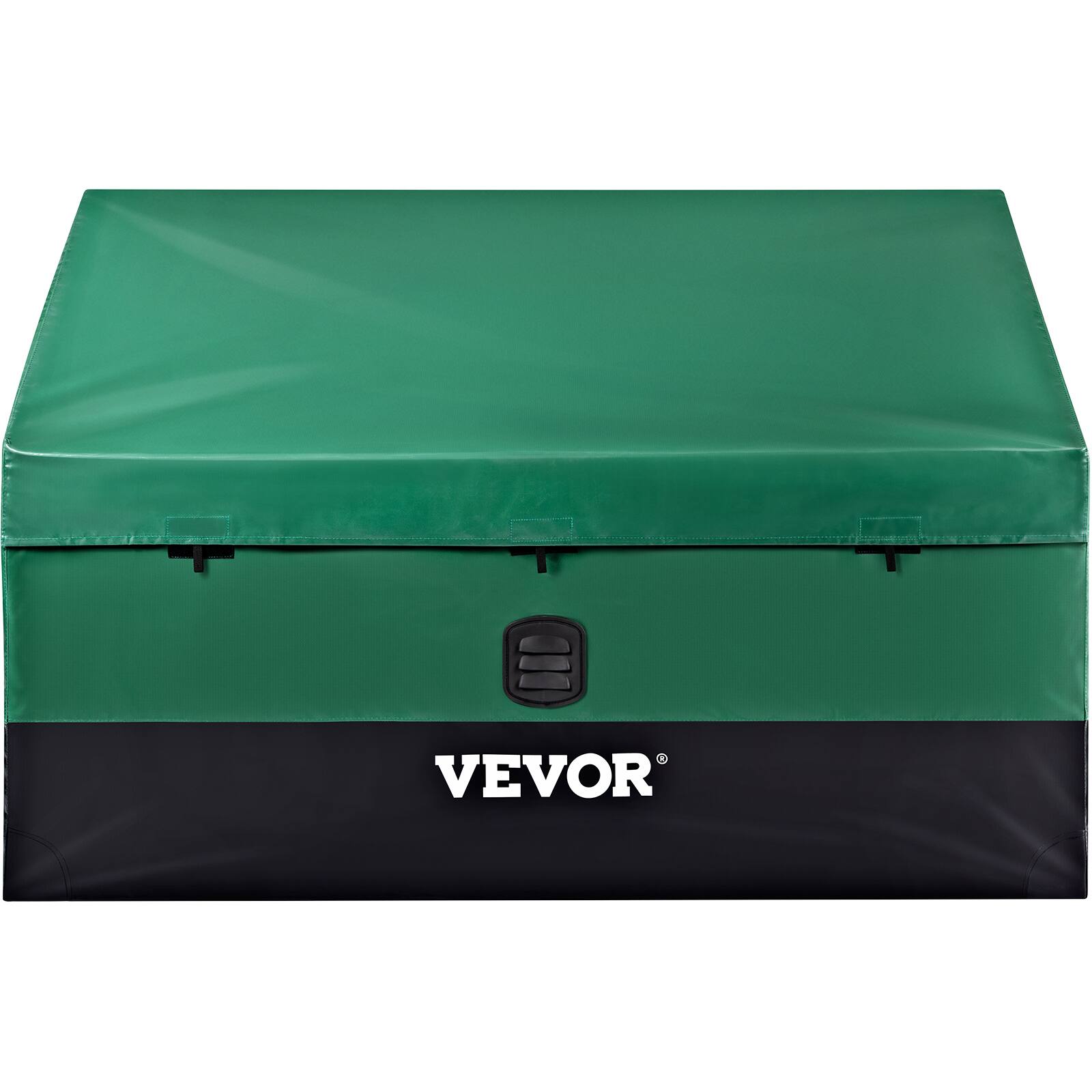 Alt View 5. VEVOR - Outdoor Storage Box, 100 Gallon Waterproof PE Tarpaulin Deck Box with Galvanized Frame,All-Weather Protection & Portable - Brown, Black.