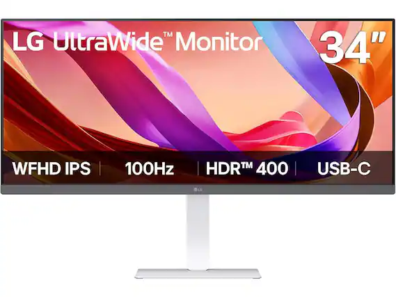 LG UltraWide™ Monitor
34"
WFHD IPS | 100Hz | HDR™ 400 | USB-C