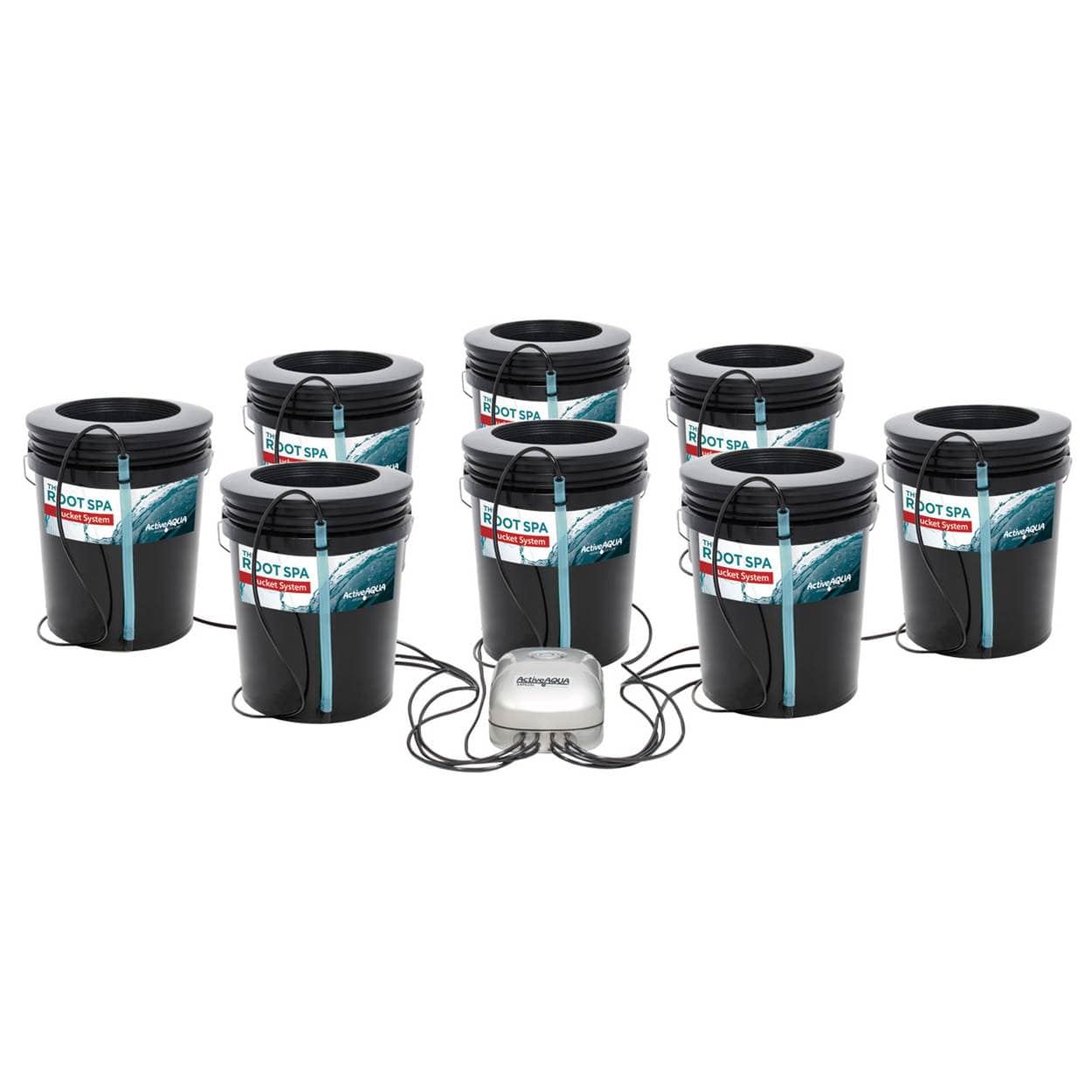 Active Air - Active Aqua RS5GAL8SYS Root Spa 5-Gallon 8-Bucket Deep Water Culture System - Black price history on PriceWatchPro