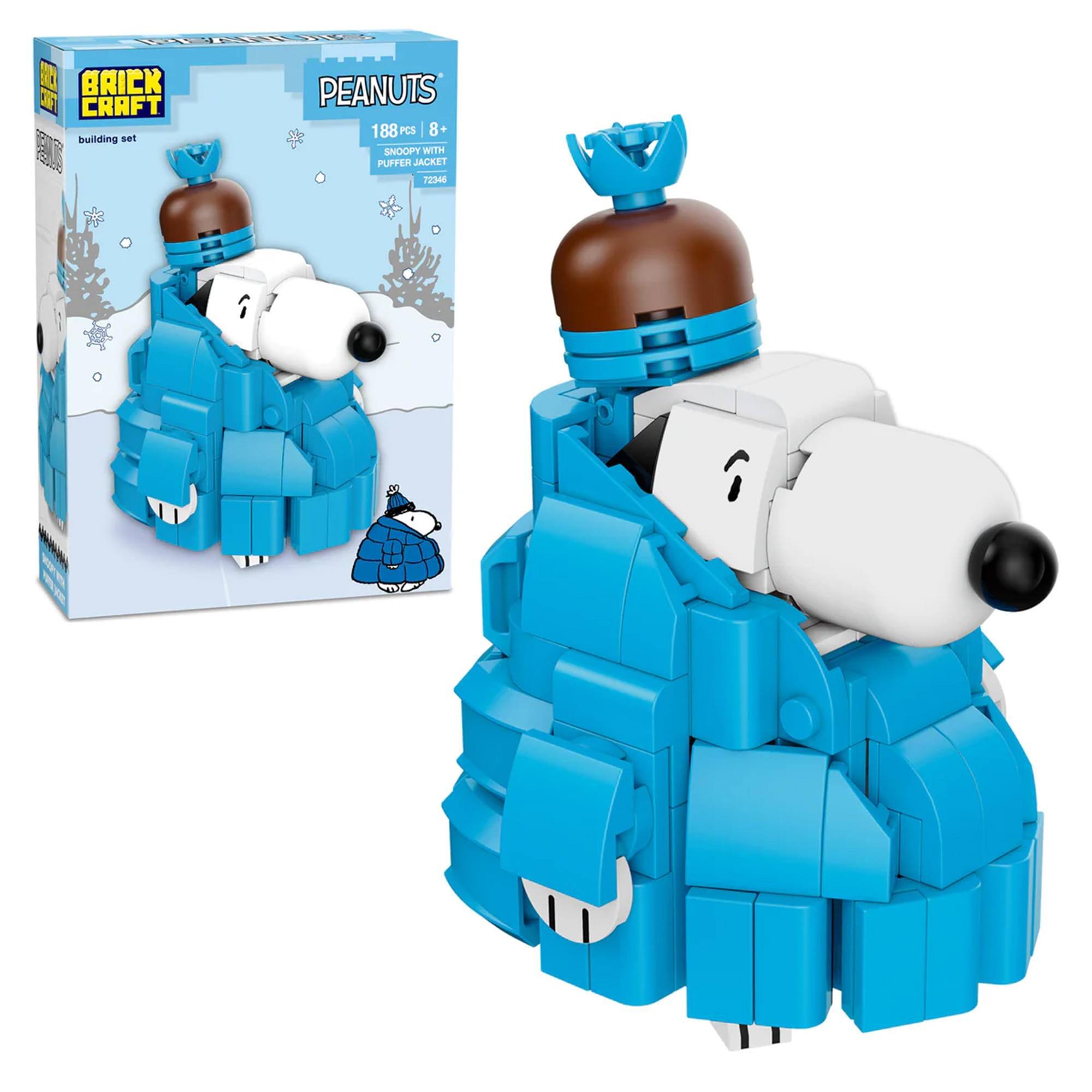 BRICK CRAFT PEANUTS building set 188 PCS | 8+ SNOOPY WITH PUFFER JACKET