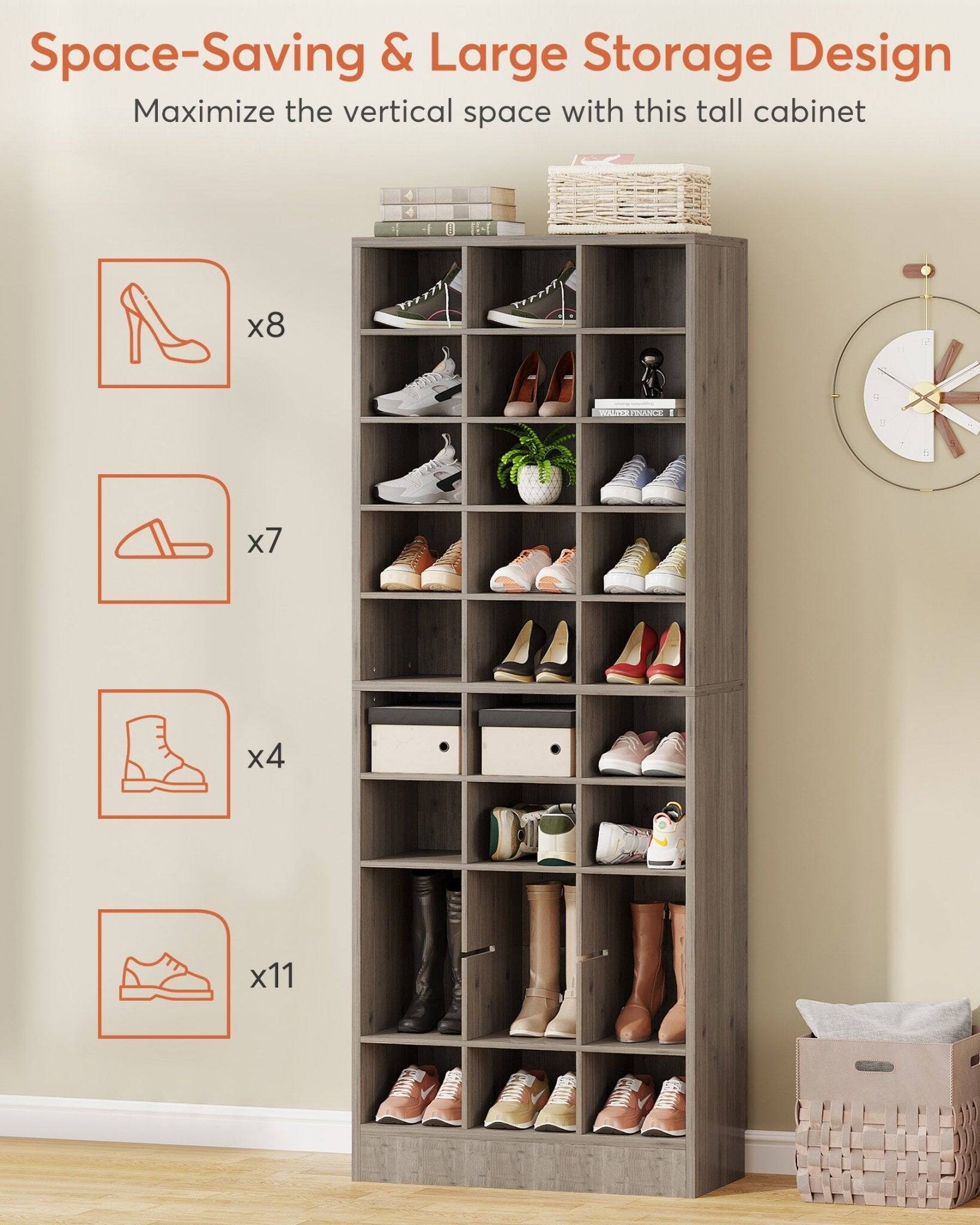 Space-Saving & Large Storage Design  
Maximize the vertical space with this tall cabinet

- x8
- x7
- x4
- x11