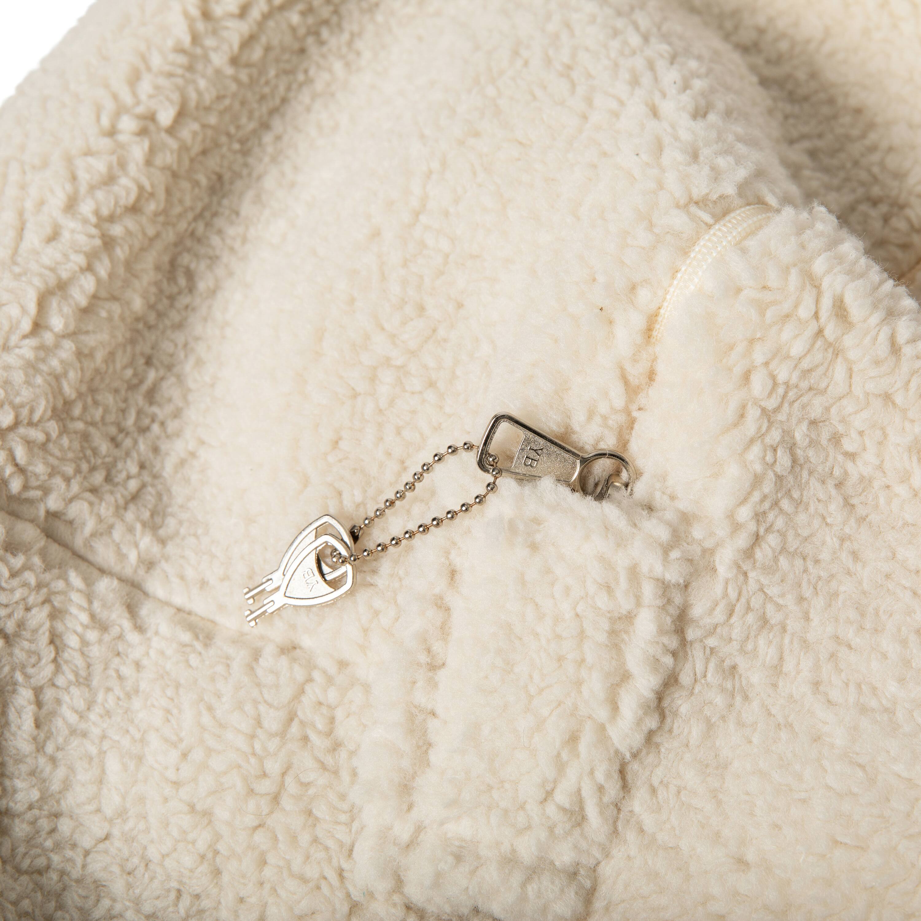Alt View 8. Emma + Oliver - Small Bean Bag Chair for Kids and Teens - Natural Sherpa.