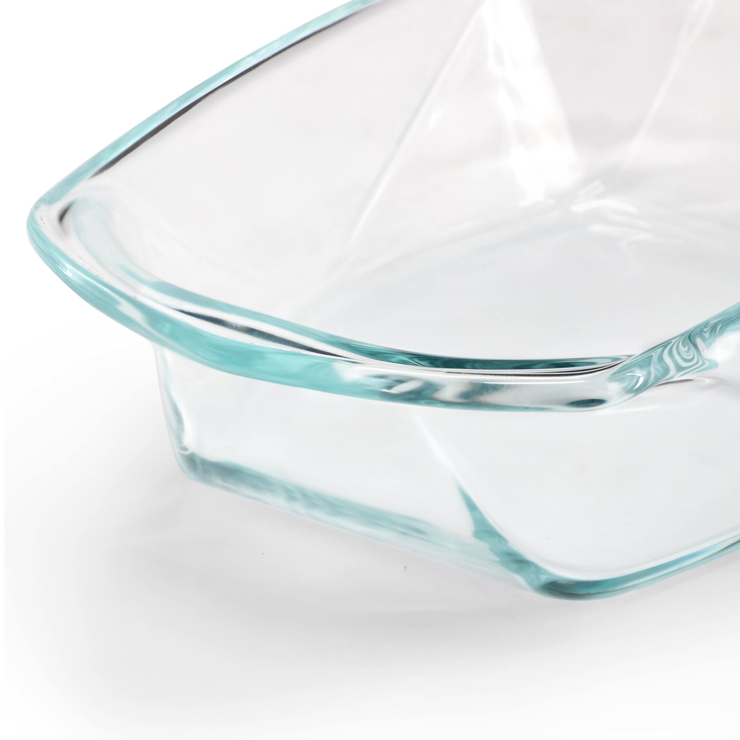 Gibson - Soho Lounge Carnegie Hill 10 inch x 5.9 Inch x 2.6 Inch Tempered Glass Loaf Pan with Built in Handles - Clear - Thumbnail 4