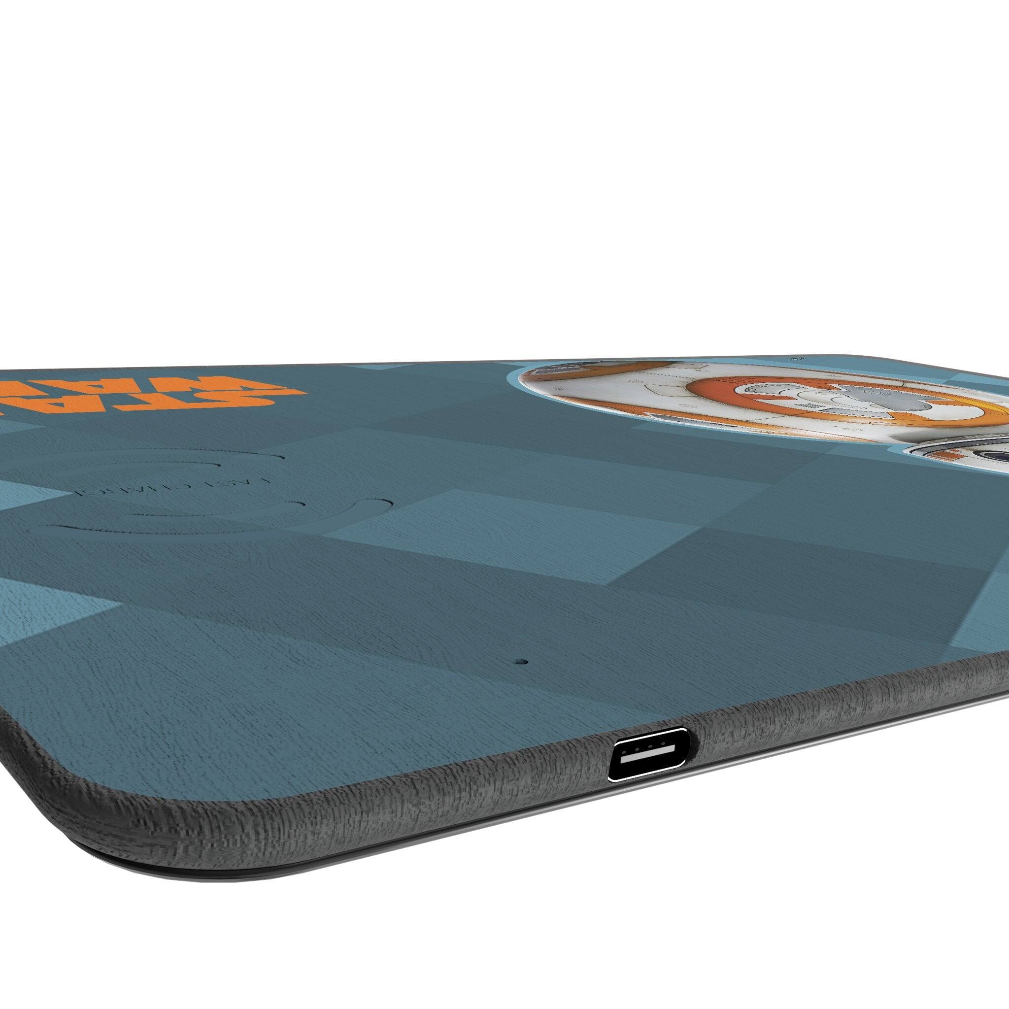 Left. Keyscaper - Star Wars: The Force Awakens Color Block 15-Watt Wireless Charger and Mouse Pad - BB-8.