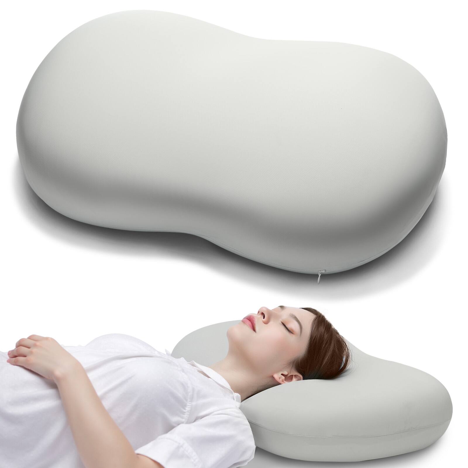 Alt View 2. HONGGE - Ergonomic Cervical Memory Foam Pillow for Neck and Shoulder Pain Relief with Breathable Hypoallergenic Cover - Green.