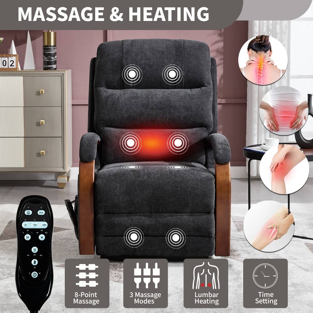 MASSAGE & HEATING

02

BACK

8-Point Massage
3 Massage Modes
Lumbar Heating
Time Setting