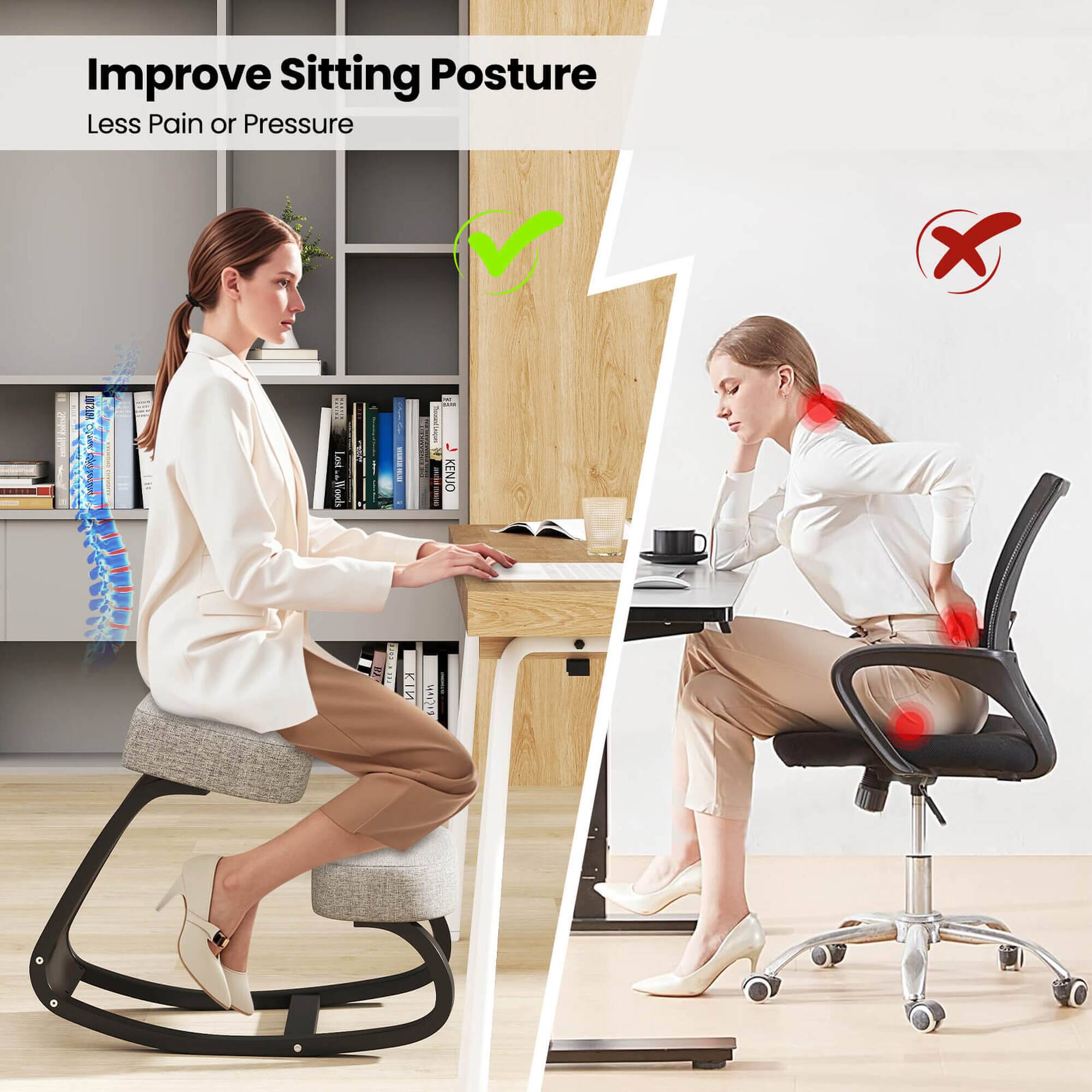 Improve Sitting Posture Less Pain or Pressure