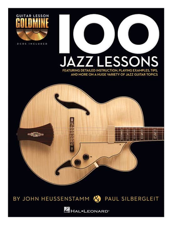 Front. Hal Leonard - Guitar Lesson Goldmine Series 100 Jazz Lessons Instructional Book and CDs - Multi.