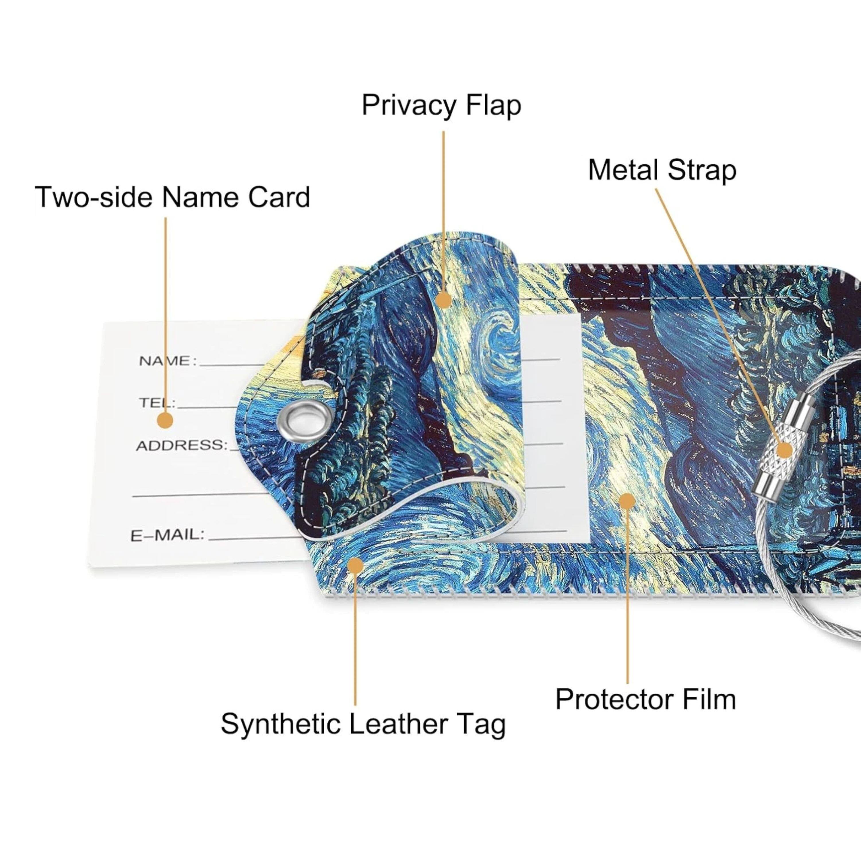 Privacy Flap  
Two-side Name Card  
Metal Strap  
NAME:  
TEL:  
ADDRESS:  
E-MAIL:  
Synthetic Leather Tag Protector Film